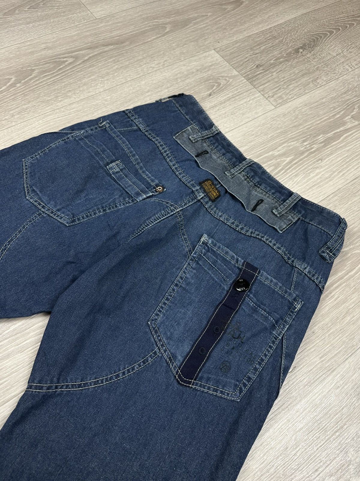 G-Star × Vintage Vintage G Star Raw Denim Biker Cargo Double Knee Pants Size US 32 / EU 48 - 6 Thumbnail