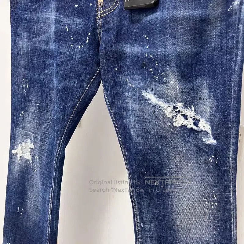Dsquared2 DSQUARED2 Blue Cotton Casual Pants for Men . Size US 34 / EU 50 - 4 Thumbnail