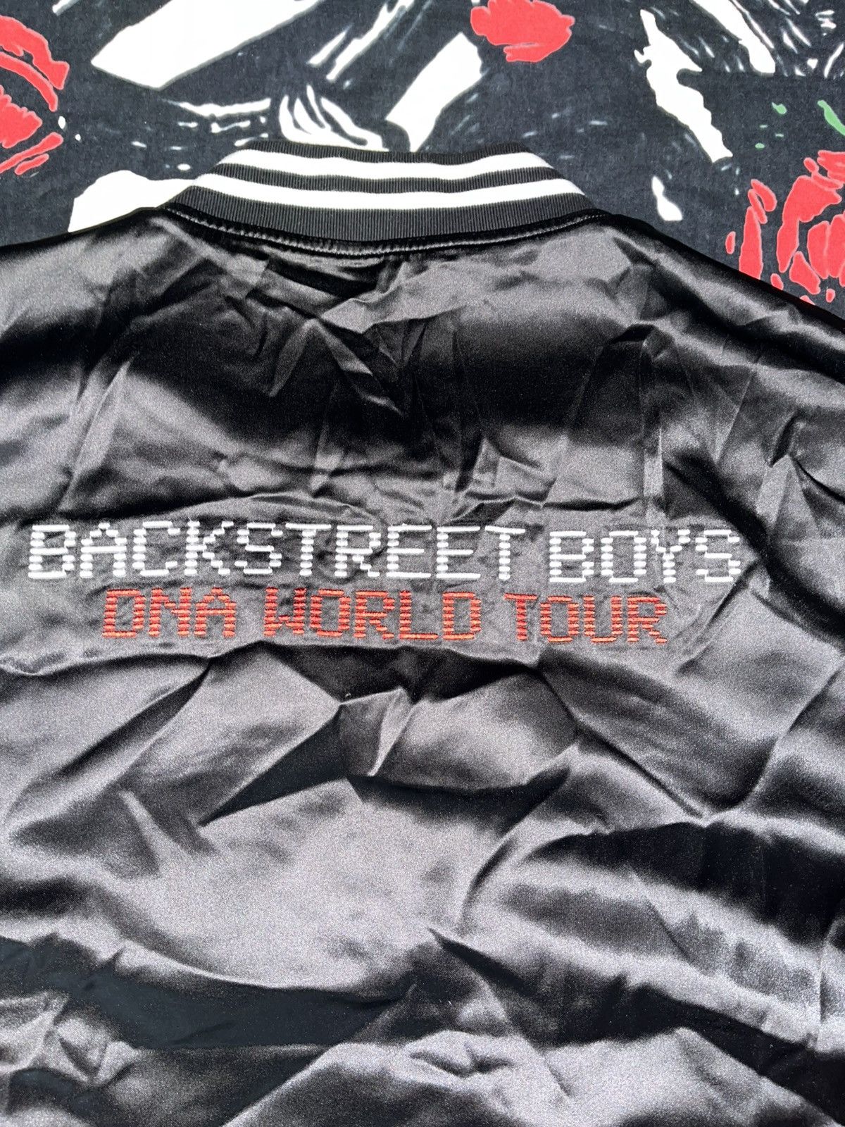 Vintage Crazy Rare Y2K Backstreet Boys DNA Tour Satin Bomber Jacket Size US M / EU 48-50 / 2 - 4 Thumbnail
