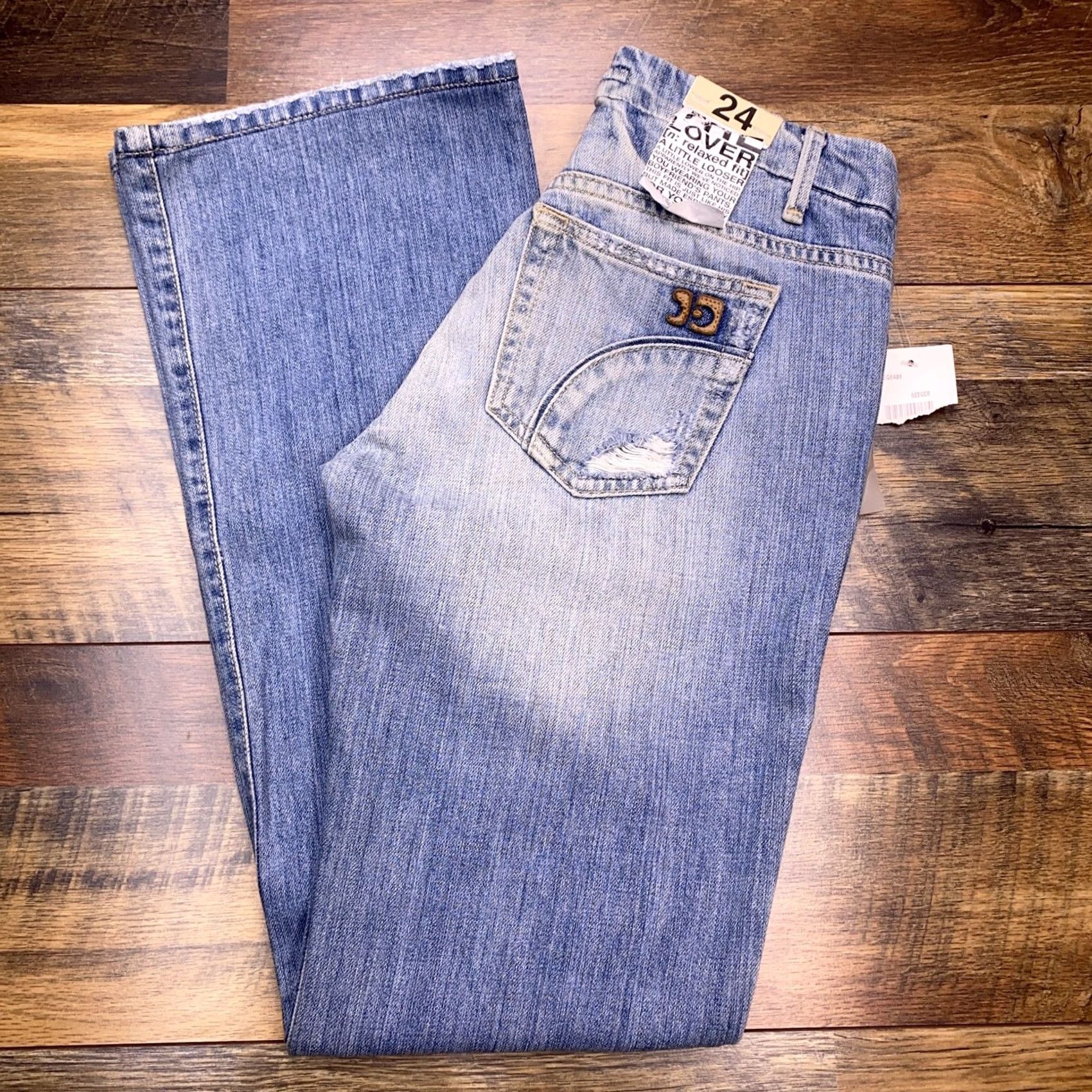 Vintage Joe's Jeans Womens Jeans 24 Relaxed Fit Distressed Seeger Wash New Blue 5-Pocket Denim Bootcut Modern Size 42" / US 20 - 3 Thumbnail