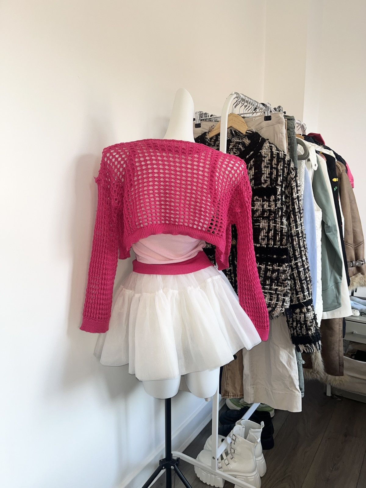 Other barbie style tank with mesh long sleeve two piece top Size M / US 6-8 / IT 42-44 - 3 Thumbnail