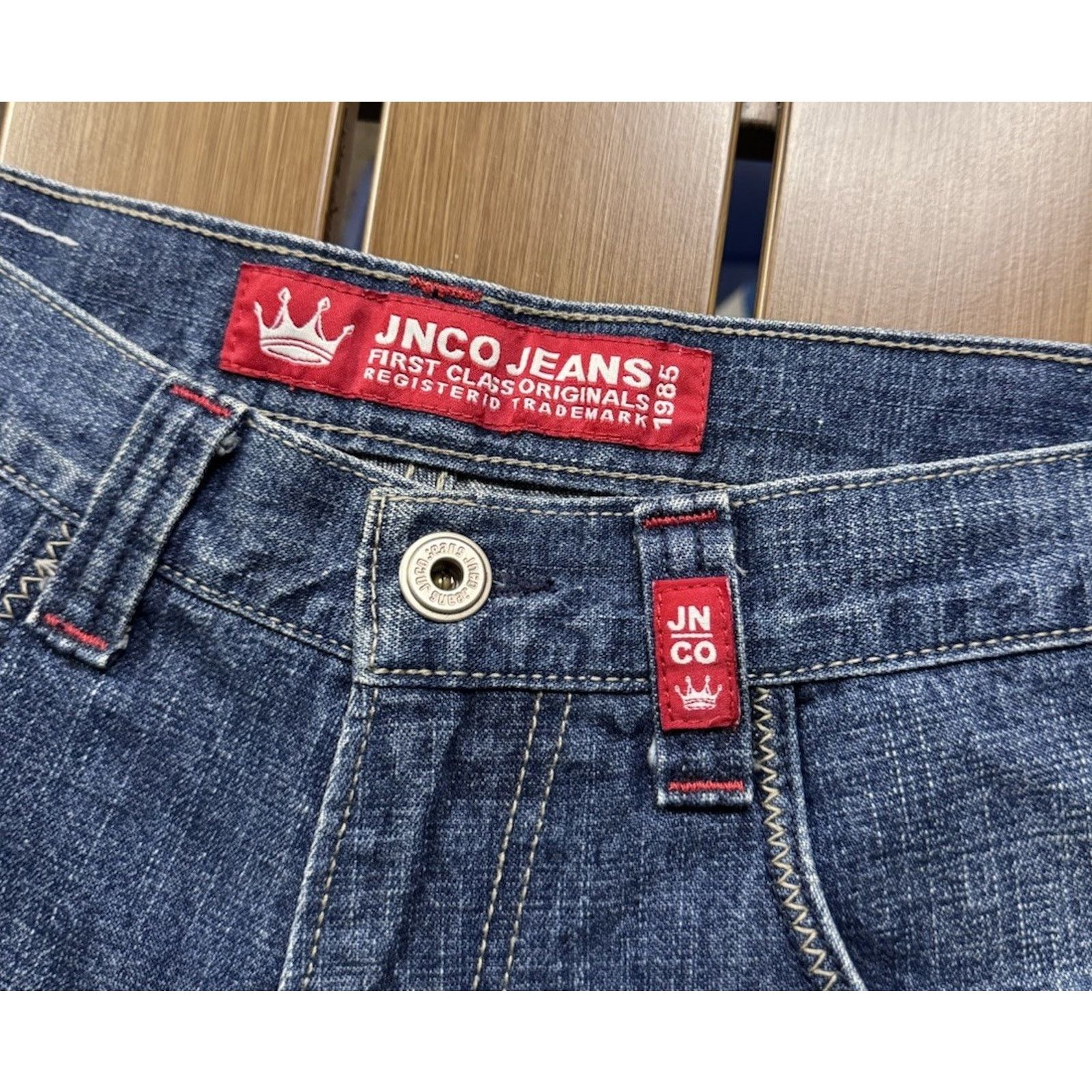JNCO Vintage JNCO Jeans Jorts Skull Logo, 30 Waist Y2k Skater Size US 30 / EU 46 - 7 Thumbnail