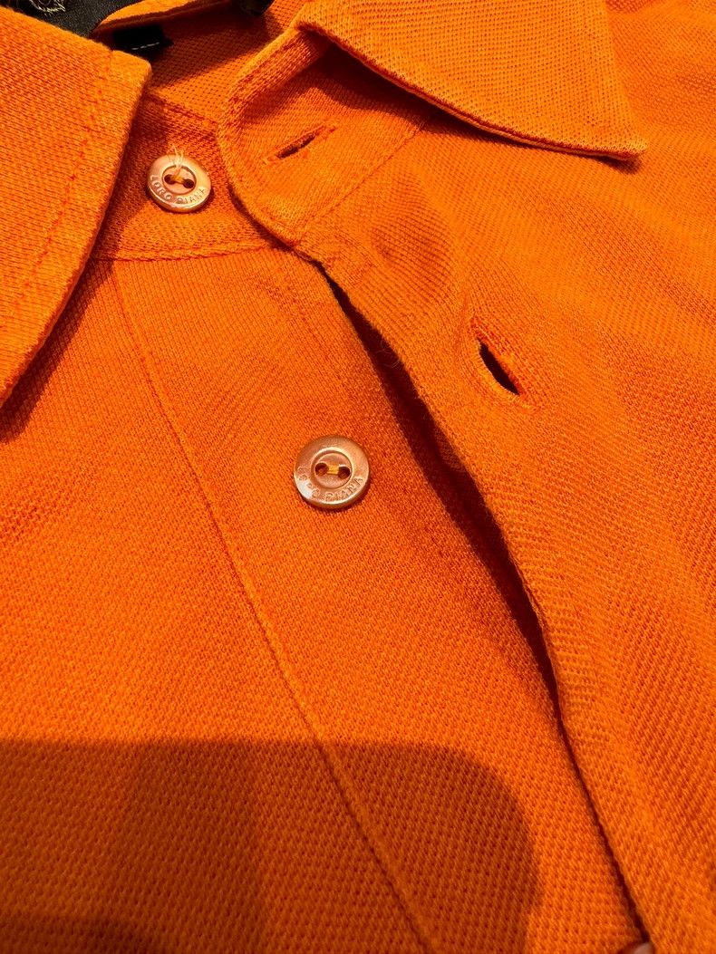 Loro Piana LORO PIANA Pure cotton orange Polo shirt Size US XL / EU 56 / 4 - 5 Thumbnail
