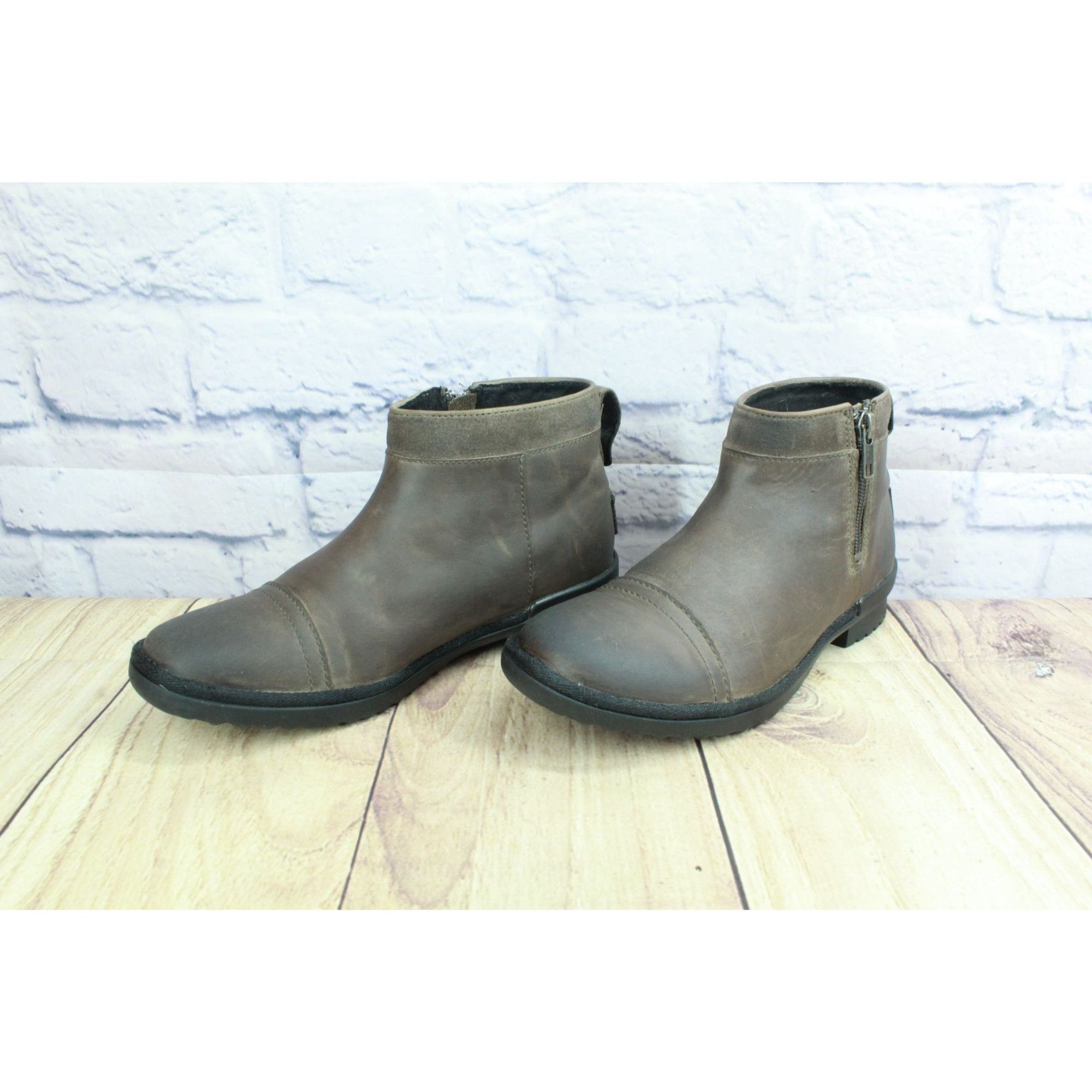 Ugg UGG Attell Brown Leather Waterproof Ankle Boots Size 6.5 Size US 6.5 / IT 36.5 - 2 Thumbnail