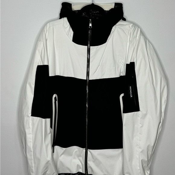 Moncler Moncler Mathot Colorblock Down Jacket White Black Men’s Size Size US XXL / EU 58 / 5 - 2 Thumbnail