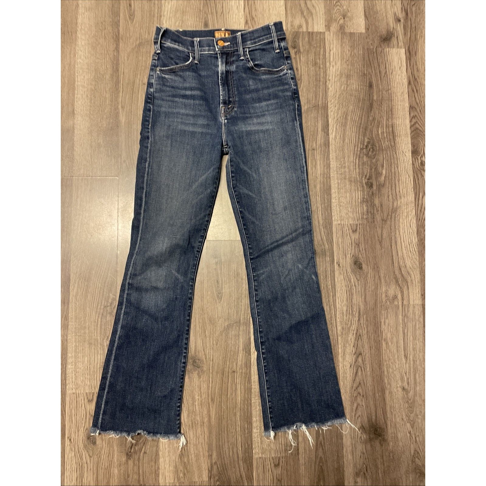 Mother The Hustler Ankle Fray Jeans Size 25 Blue Denim, Women's