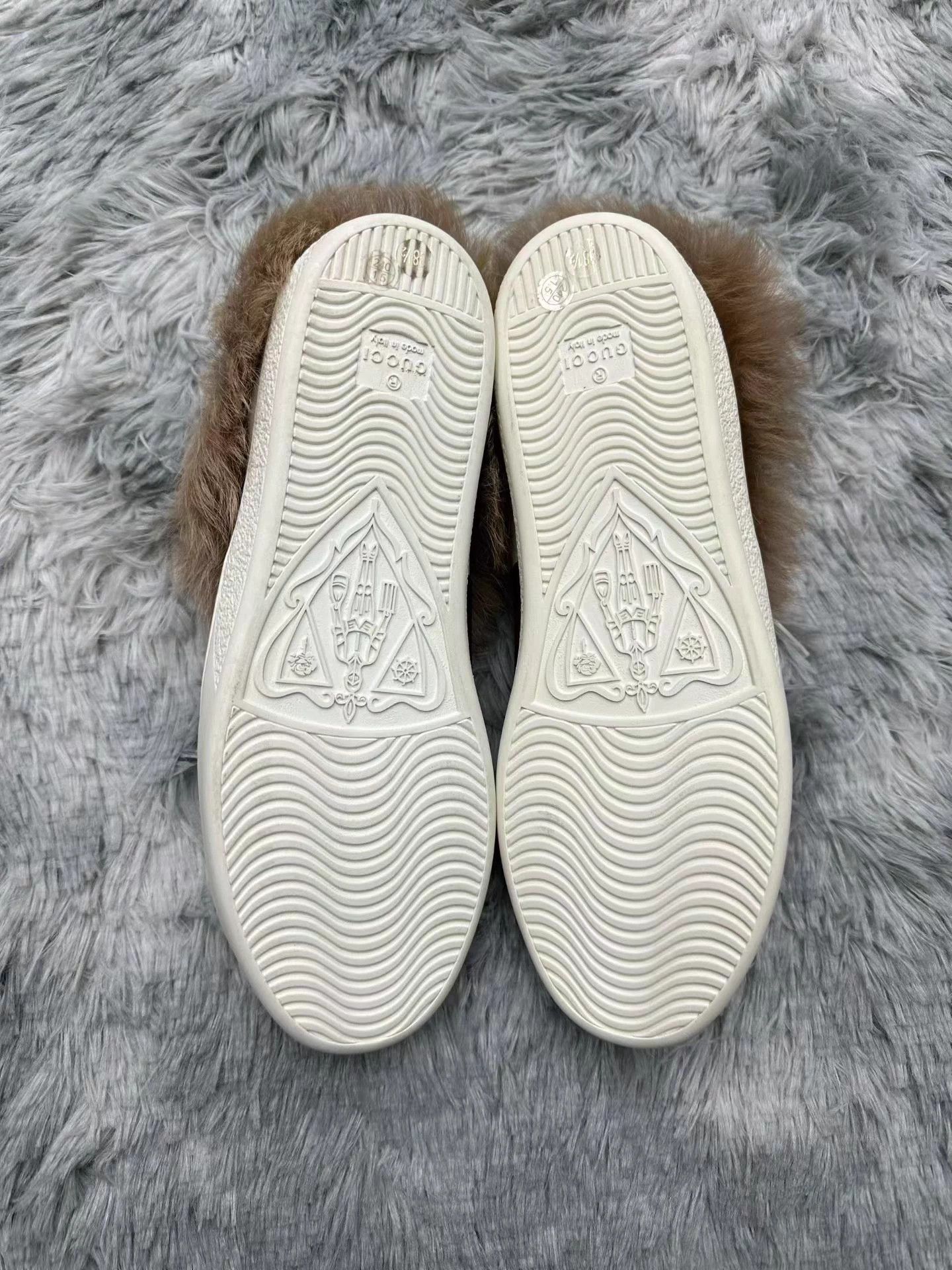 Gucci Gucci Bee Fur White Sneakers Women's 38.5 New Size US 8.5 / IT 38.5 - 4 Thumbnail