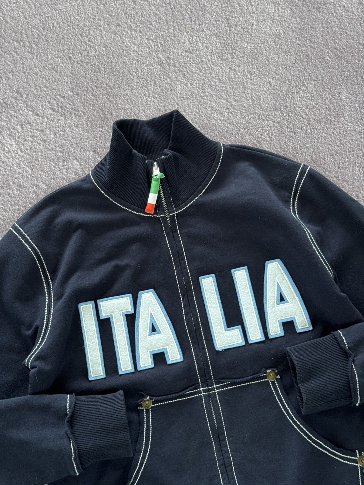 Hysteric Glamour 00’s Y2K Italia Big Logo Zip-Up Sweatshirt Size M / US 6-8 / IT 42-44 - 8 Thumbnail
