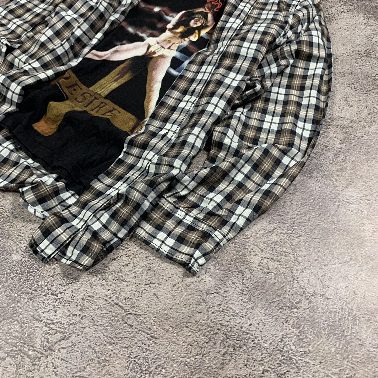 Vintage Vintage 90s Y2K Plaid Shirt Oversized Grunge Skate Faded L Size US L / EU 52-54 / 3 - 3 Thumbnail