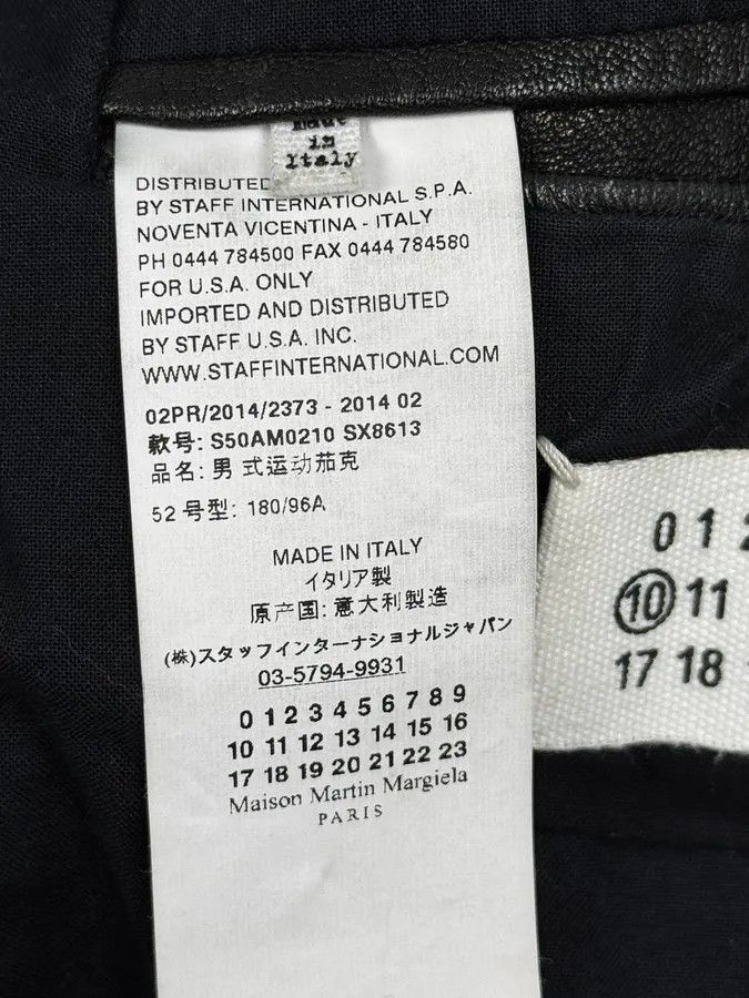 Maison Margiela FW2014 Maison Margiela Black Contrast Panel Leather Jacket Size US L / EU 52-54 / 3 - 15 Thumbnail