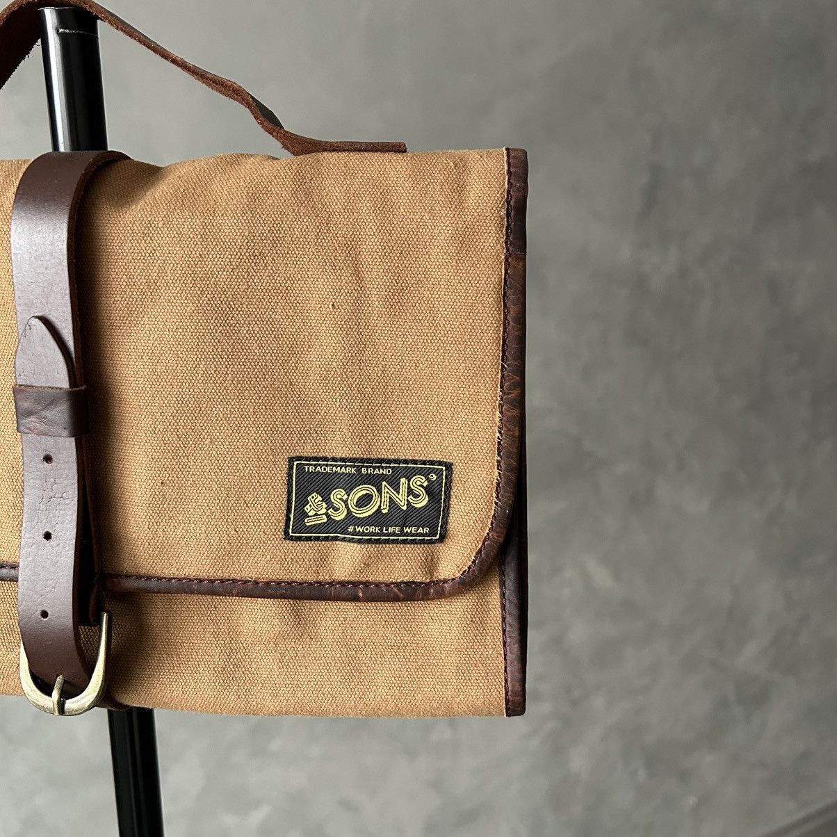 &SONS &Sons Waxed Canvas Toilet Bag Size ONE SIZE - 5 Thumbnail