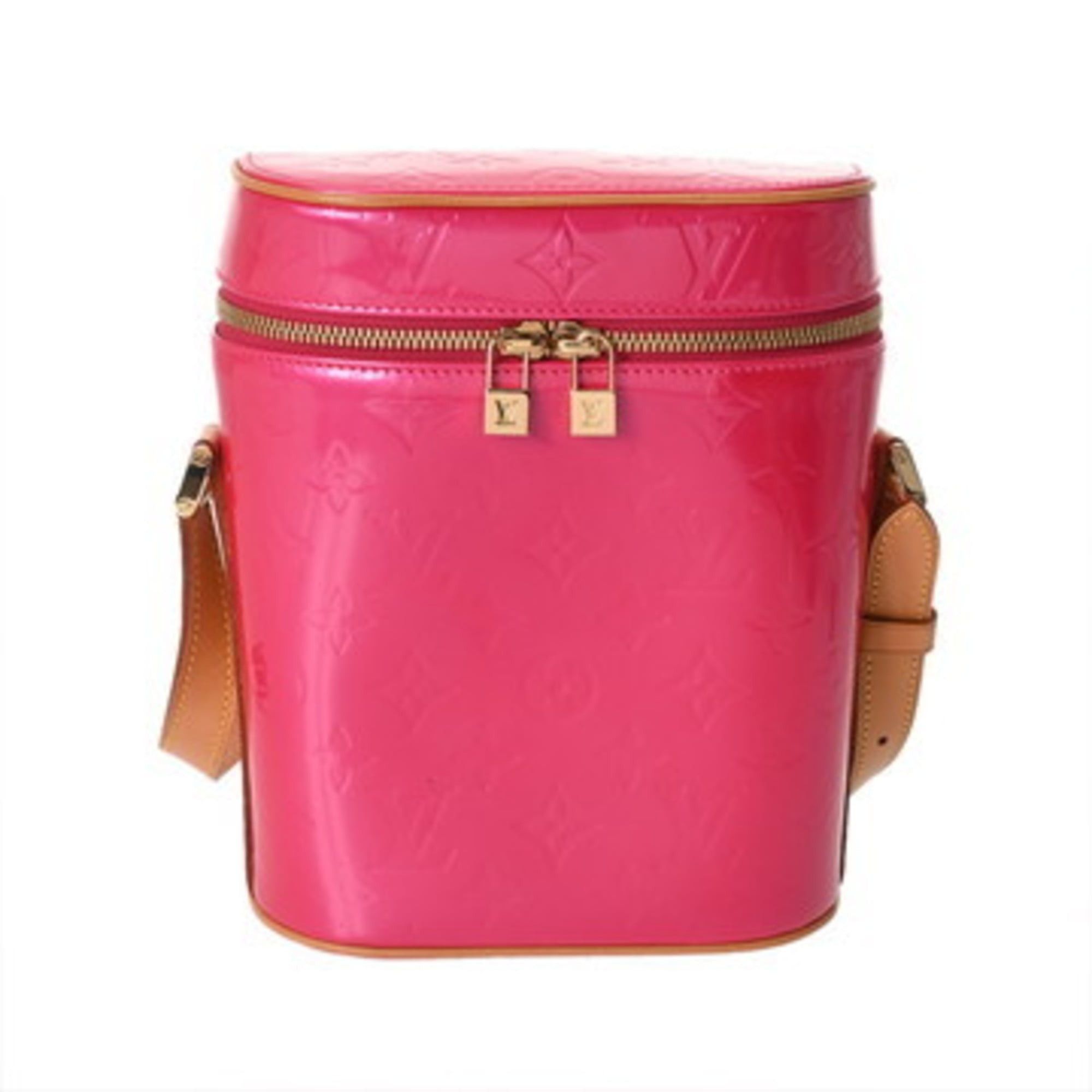 LOUIS VUITTON Monogram Vernis Sullivan Vertical Fuchsia Pink M91259 Women's Shoulder Bag AB Rank Pre-owned Ginzo