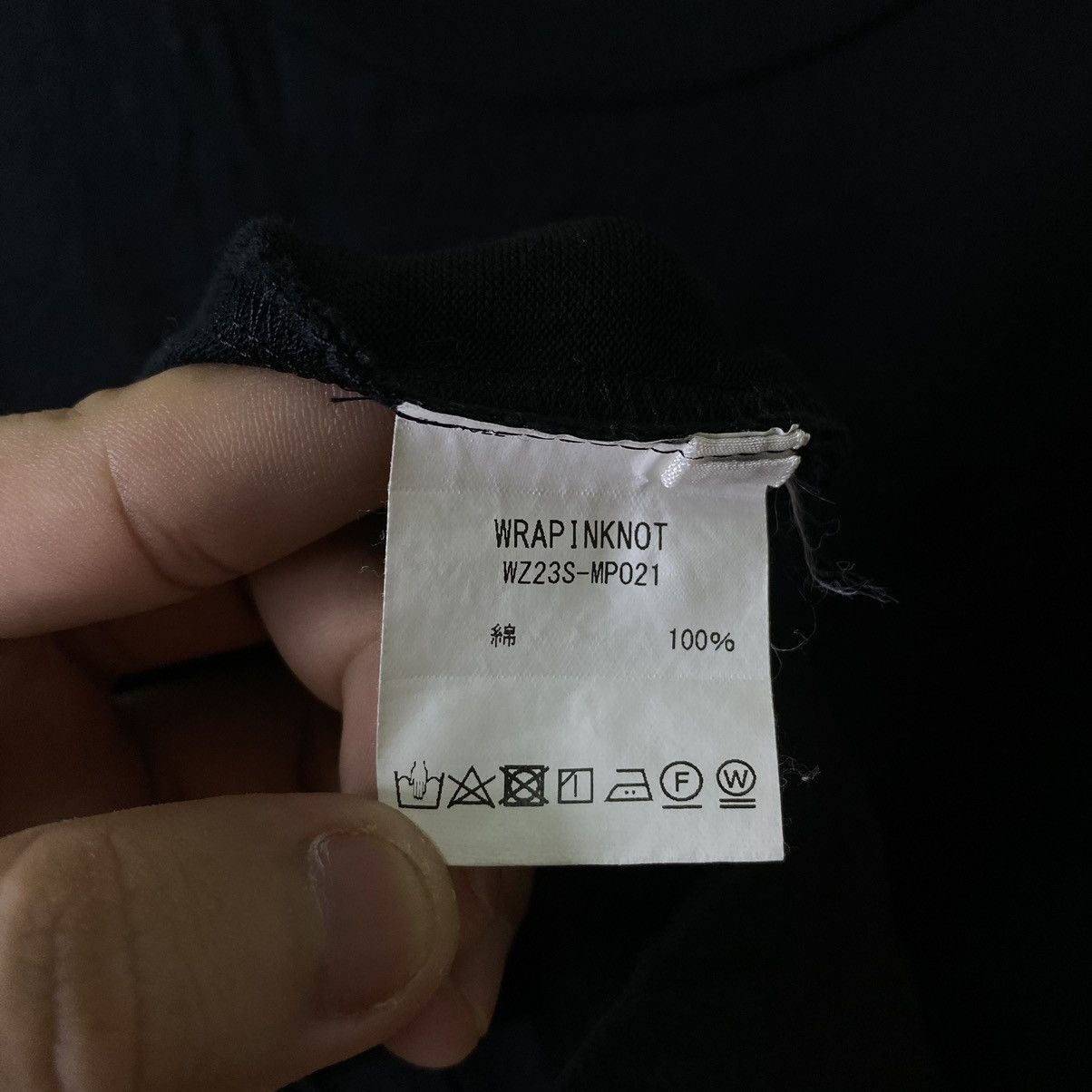 Japanese Brand WRAPINKNOT Black Blank Tee Made in Japan Size US M / EU 48-50 / 2 - 4 Thumbnail