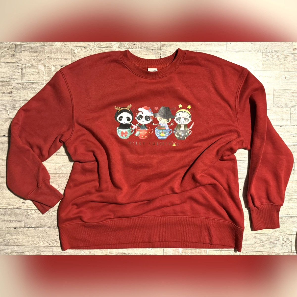 Other Halloween Meets Christmas, Rust, Oversized Sweatshirt Size ONE SIZE - 5 Thumbnail