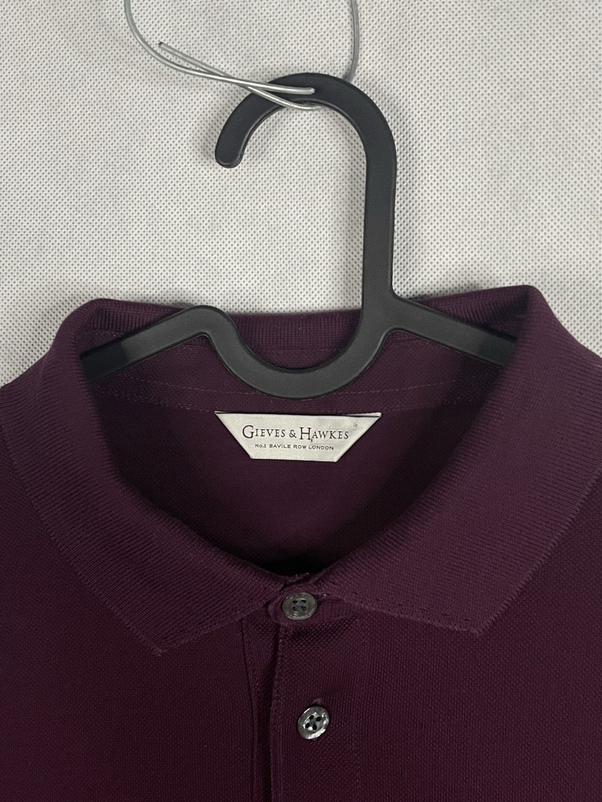 Designer × Gieves & Hawkes Gieves&Hawkes Burgundy Longsleeve Polo Old Money Luxury Size US L / EU 52-54 / 3 - 6 Thumbnail