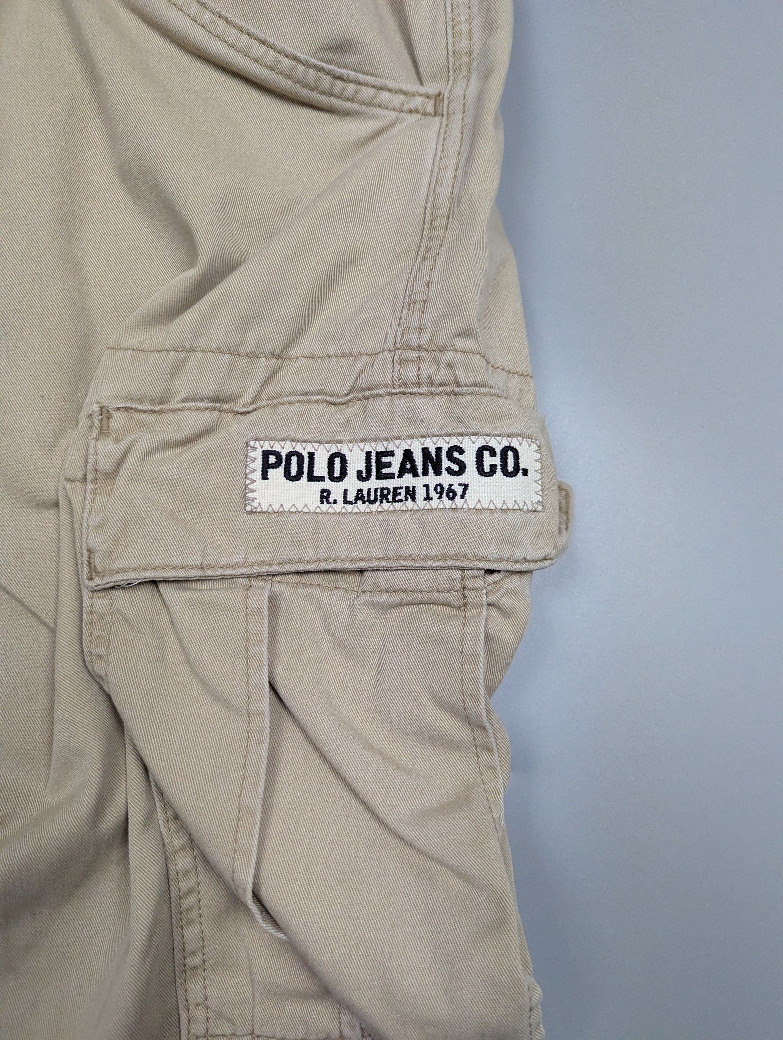 Polo Ralph Lauren × Vintage POLO Ralph Lauren Jeans Beige Cargo Buggy Freighter Shorts Size US 33 - 5 Thumbnail