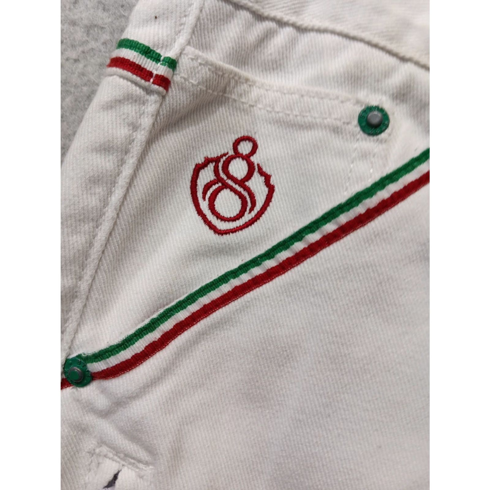 Vintage Eight 732 Shorts Jeans Men's 38 × 13.5 White Denim Baggy Skater Streetwear Size US 38 / EU 54 - 4 Thumbnail
