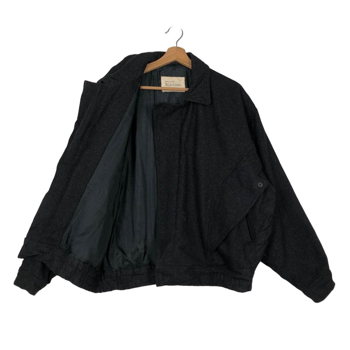 Japanese Brand Vintage Wool Bomber Jacket Riot Riot Mile Stone IsseyMiyake Size US L / EU 52-54 / 3 - 9 Thumbnail