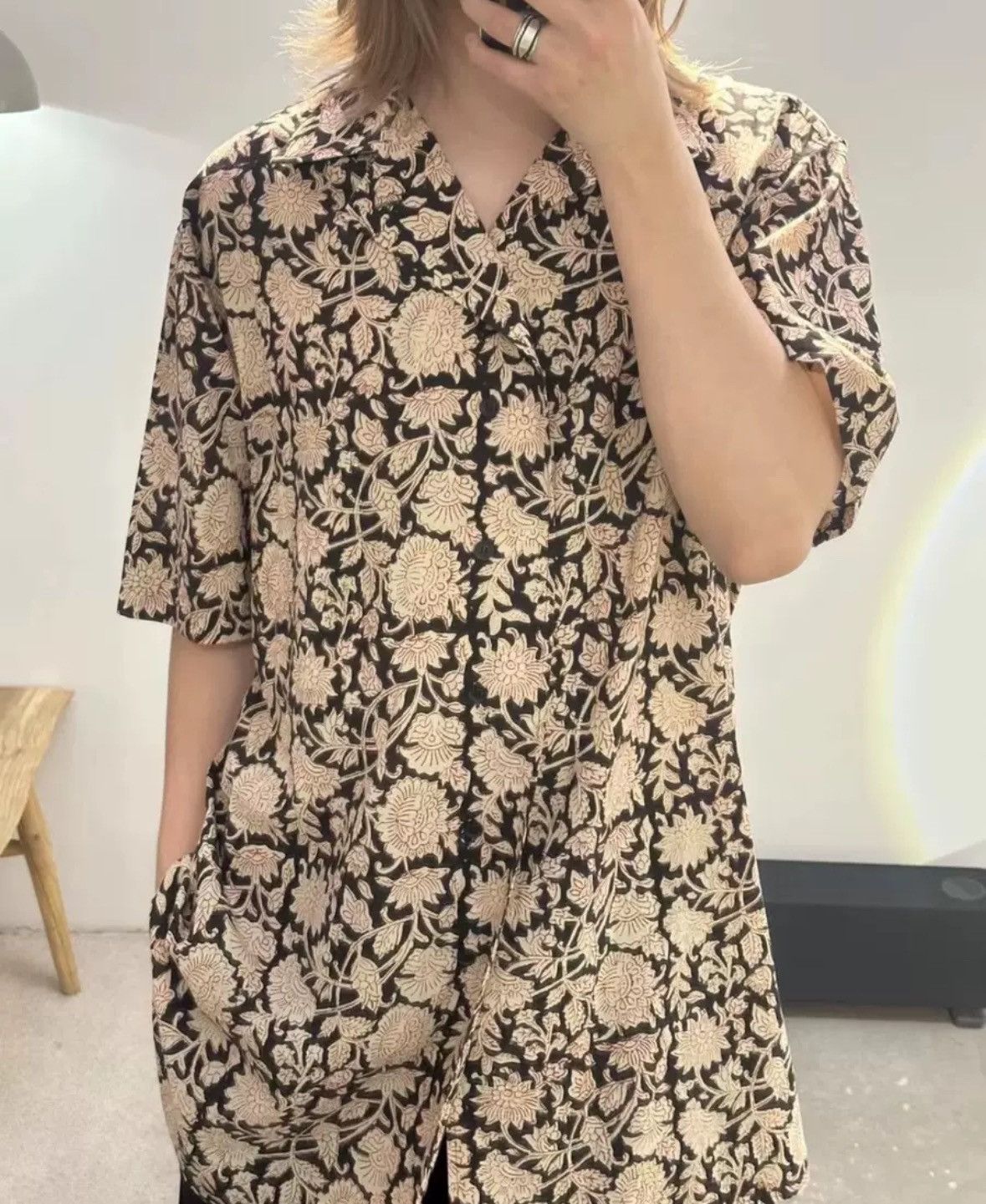 Yohji Yamamoto Yohji Yamamoto 22ss full printed floral short sleeved shirt Size US L / EU 52-54 / 3 - 8 Thumbnail