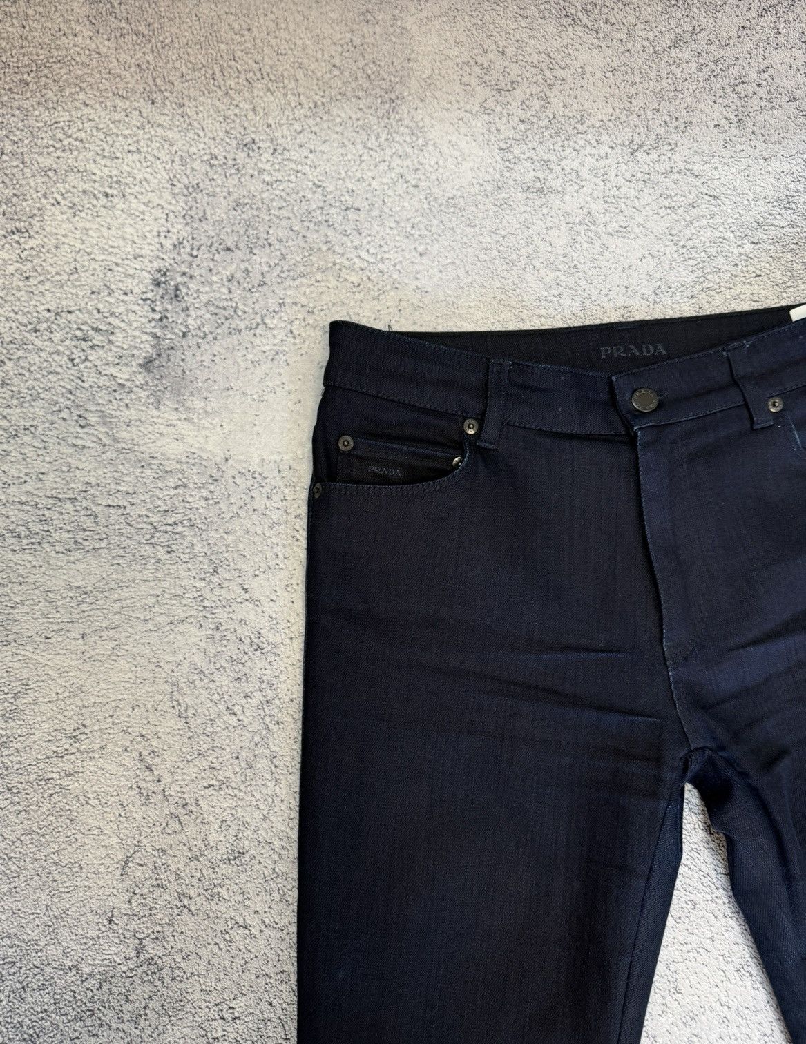 Prada Prada Women Jeans Straight Dark Indigo Denim Italy Size 29 Size 29" - 13 Thumbnail