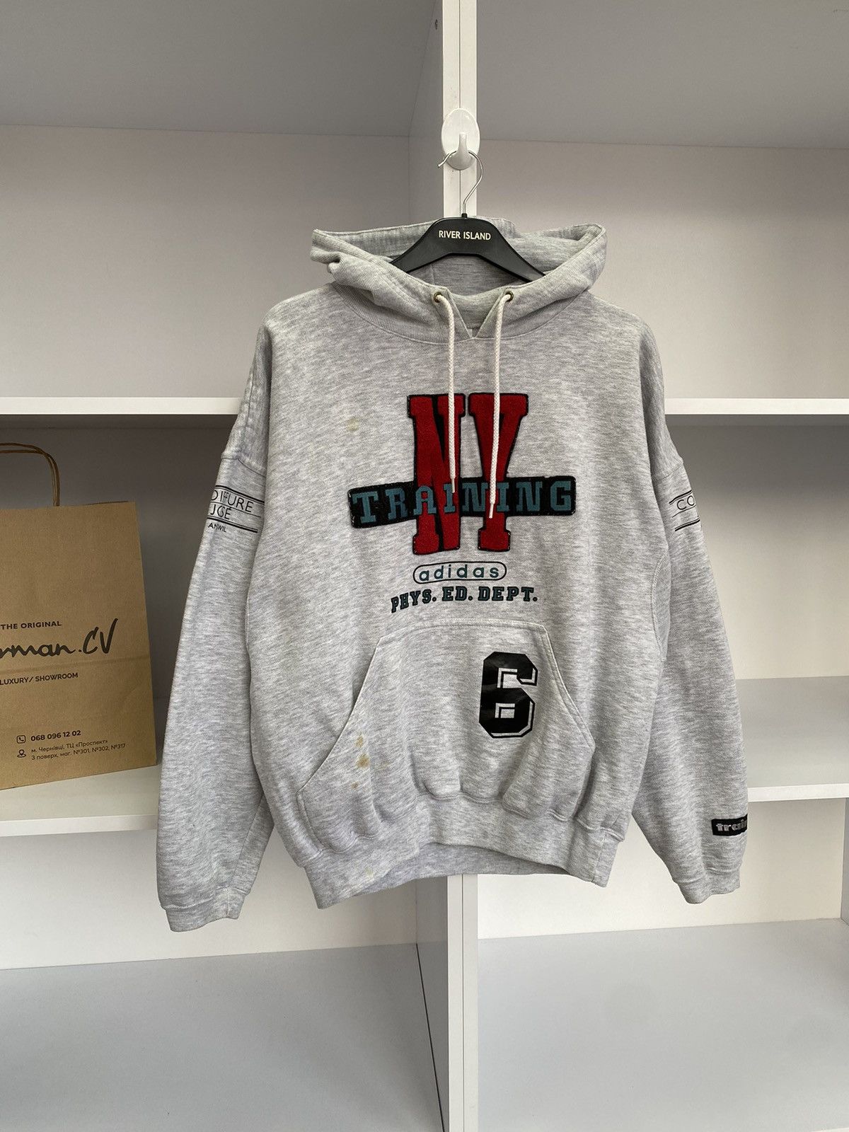Adidas × Vintage Vintage Adidas NY Training Hoodie Size US M / EU 48-50 / 2 - 4 Thumbnail