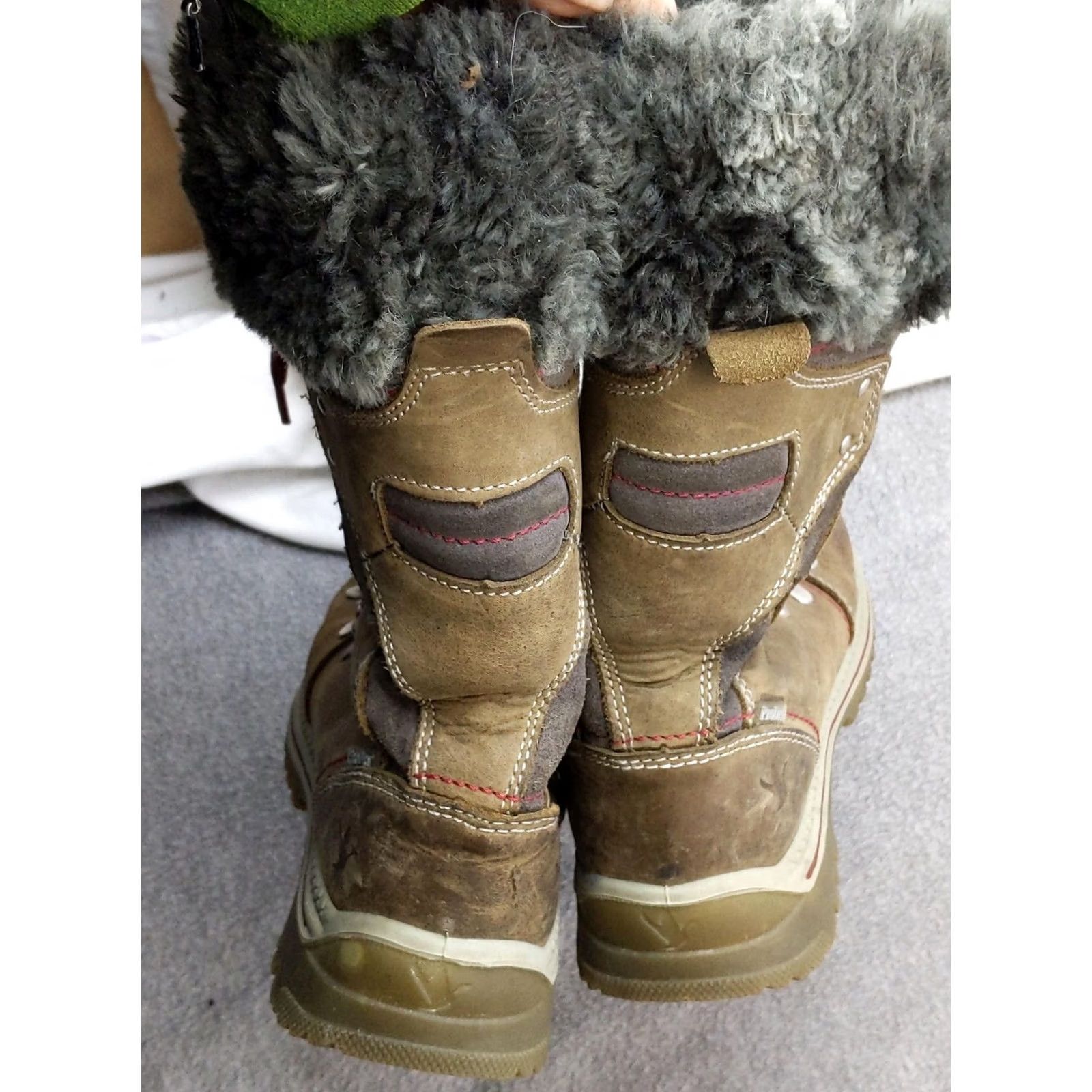 Vintage Santana Canada Boots Womens 7 38 Brown Gray Fur Lined Winter Snow Hiking Size US 7 / IT 37 - 5 Thumbnail
