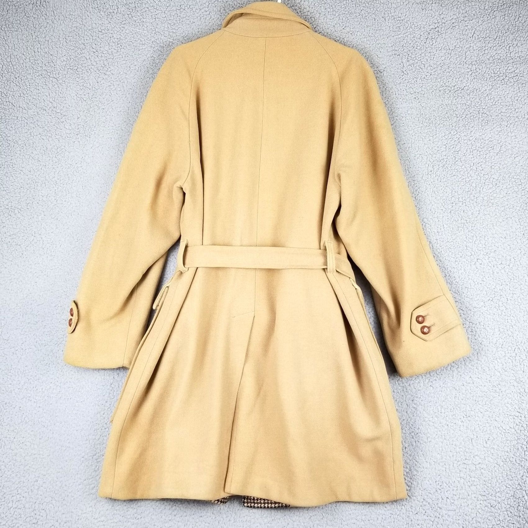 Pendleton VINTAGE Pendleton Jacket Beig e Virgin Wool Long Belted Collared Coat Women L Size L / US 10 / IT 46 - 7 Thumbnail