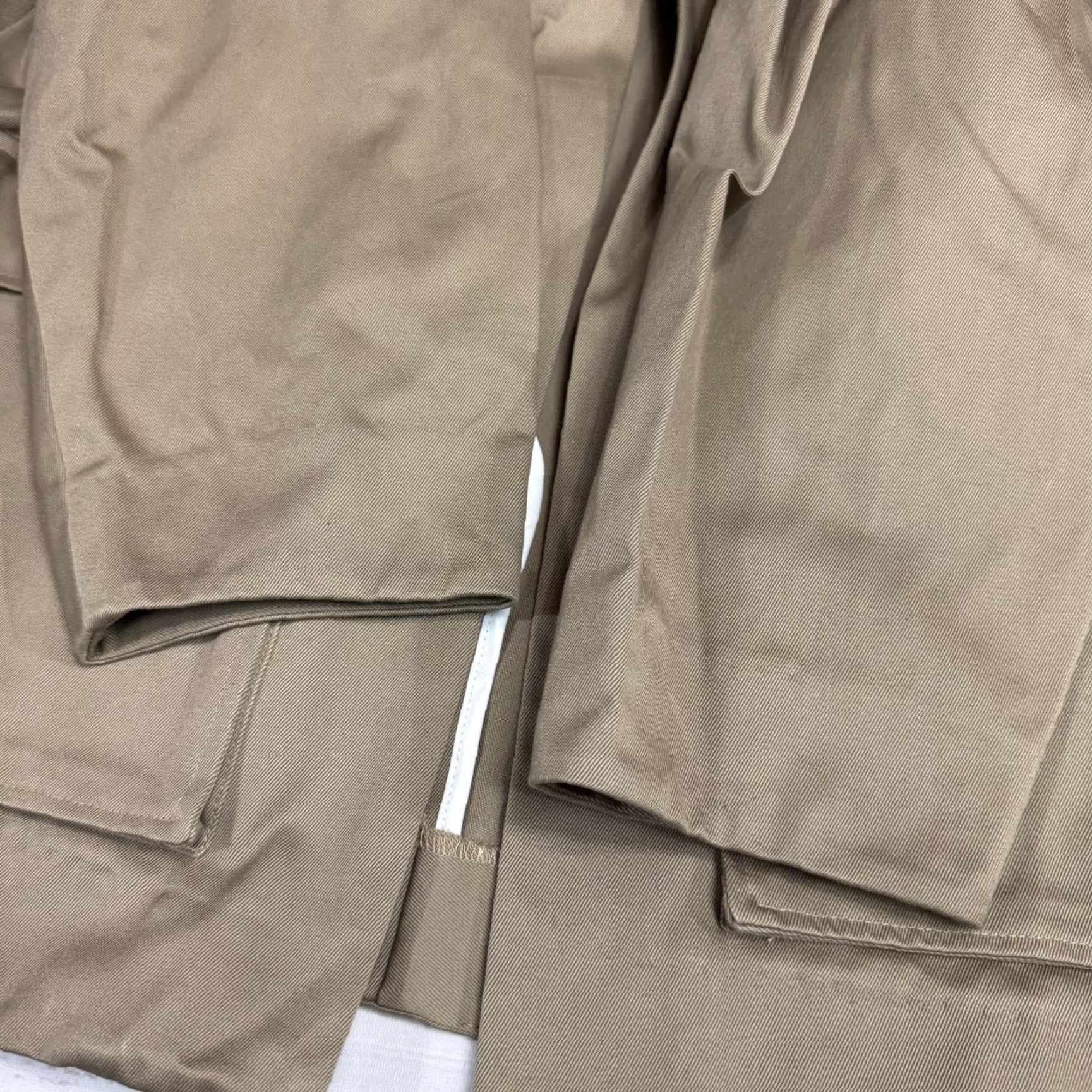 Vintage Pereira Fitzgerald Khaki Utility Jacket Coat Open Front Cotton Womens L Size L / US 10 / IT 46 - 5 Thumbnail