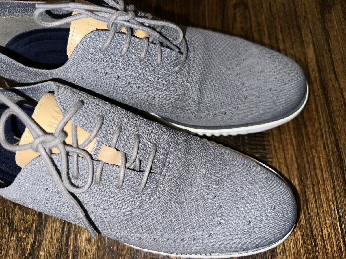 Cole Haan × Nike Cole Haan Zerogrand C30562 Light Gray Blue Wingtip Shoes 10 Size US 10 / EU 43 - 4 Thumbnail