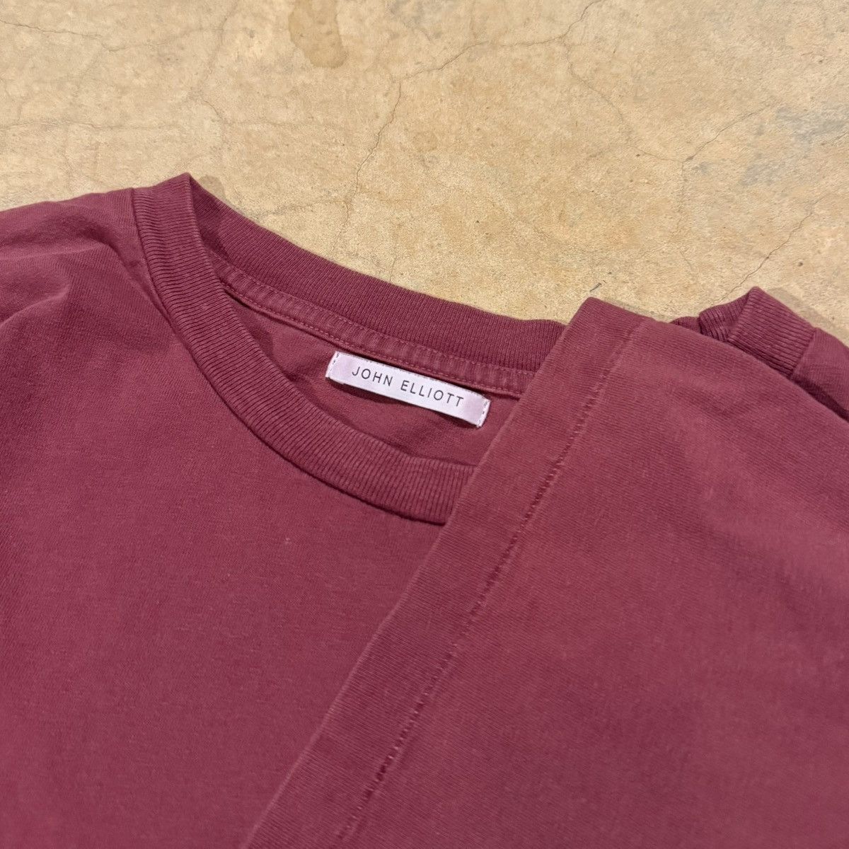 John Elliott John Elliott Overdyed Faded University Tee Red Size US XL / EU 56 / 4 - 3 Thumbnail