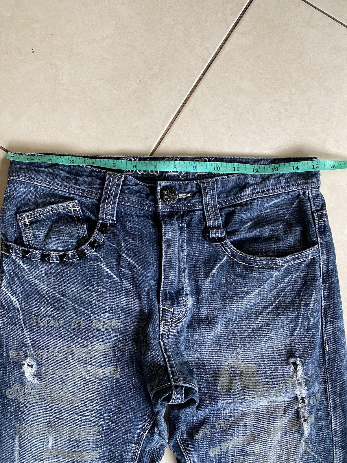 14th Addiction × Hysteric Glamour × If Six Was Nine Blow bye blue punks Jeans Size US 30 / EU 46 - 13 Thumbnail