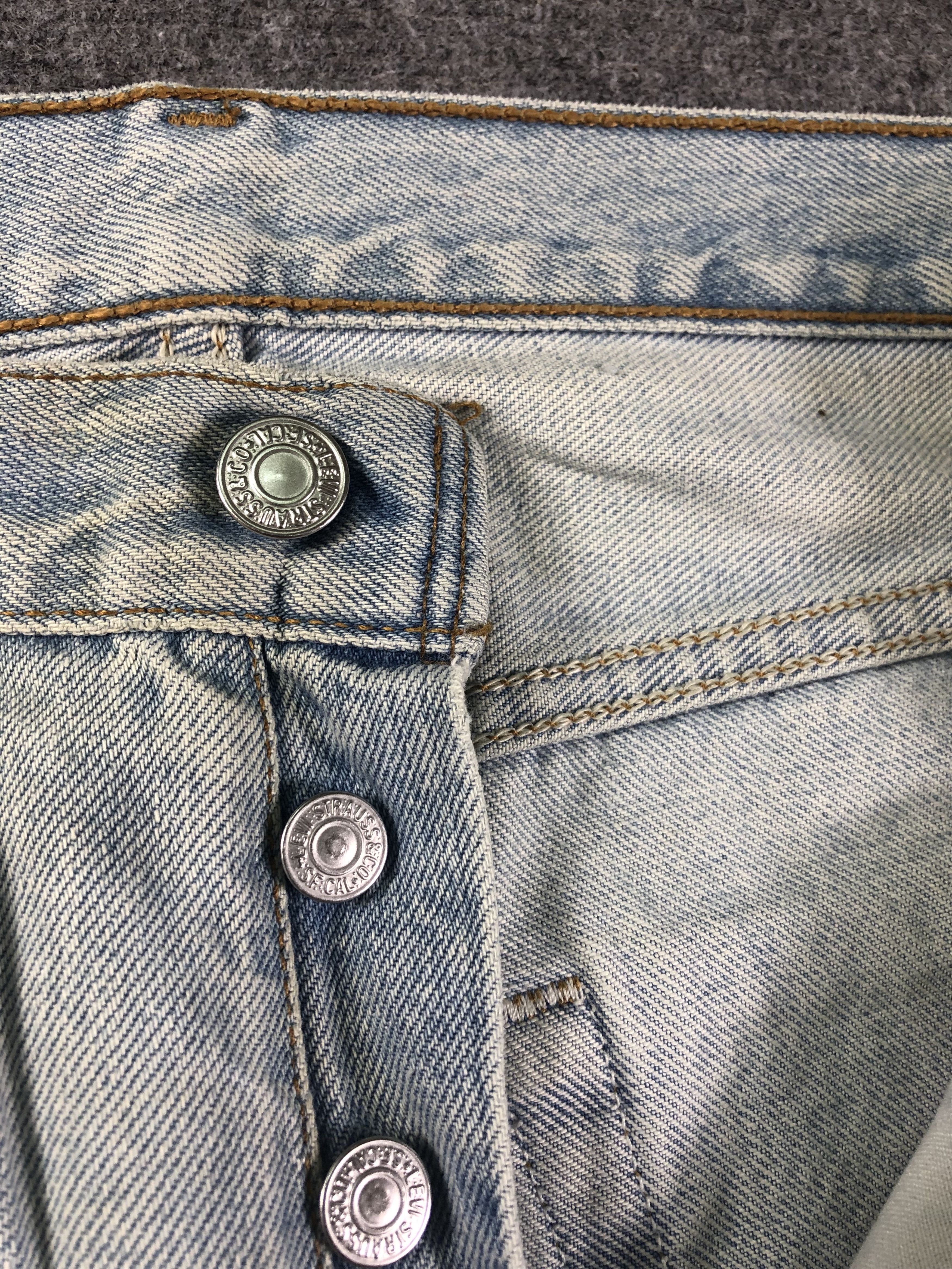 Levi's Light Blue Levis 501 Denim Jeans 30x28 Size 31" - 3 Thumbnail