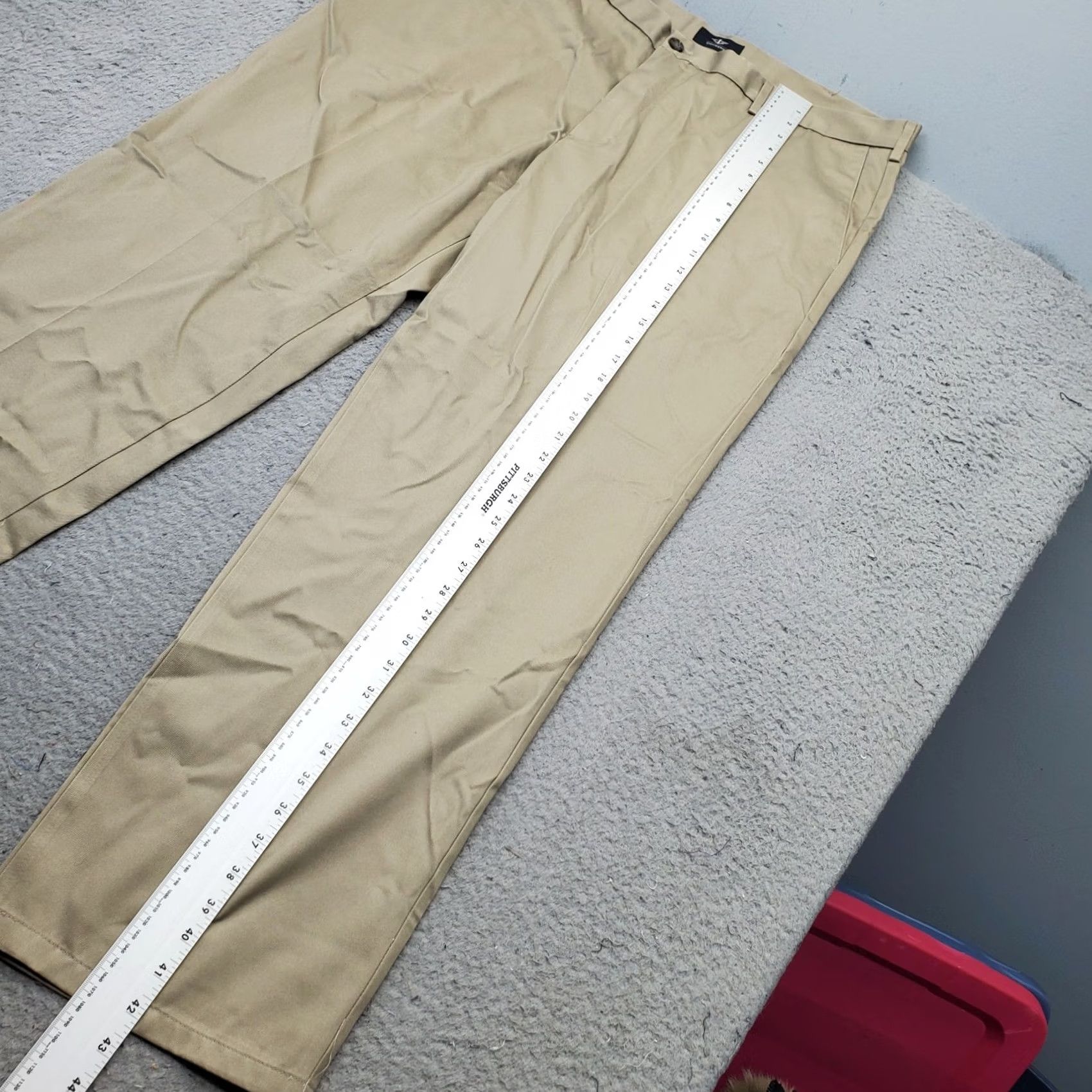Dockers DOCKERS Mens Khakis Pants 40x32 Tan Flat Front Straight Fit Outdoor Casual Size US 40 / EU 56 - 3 Thumbnail