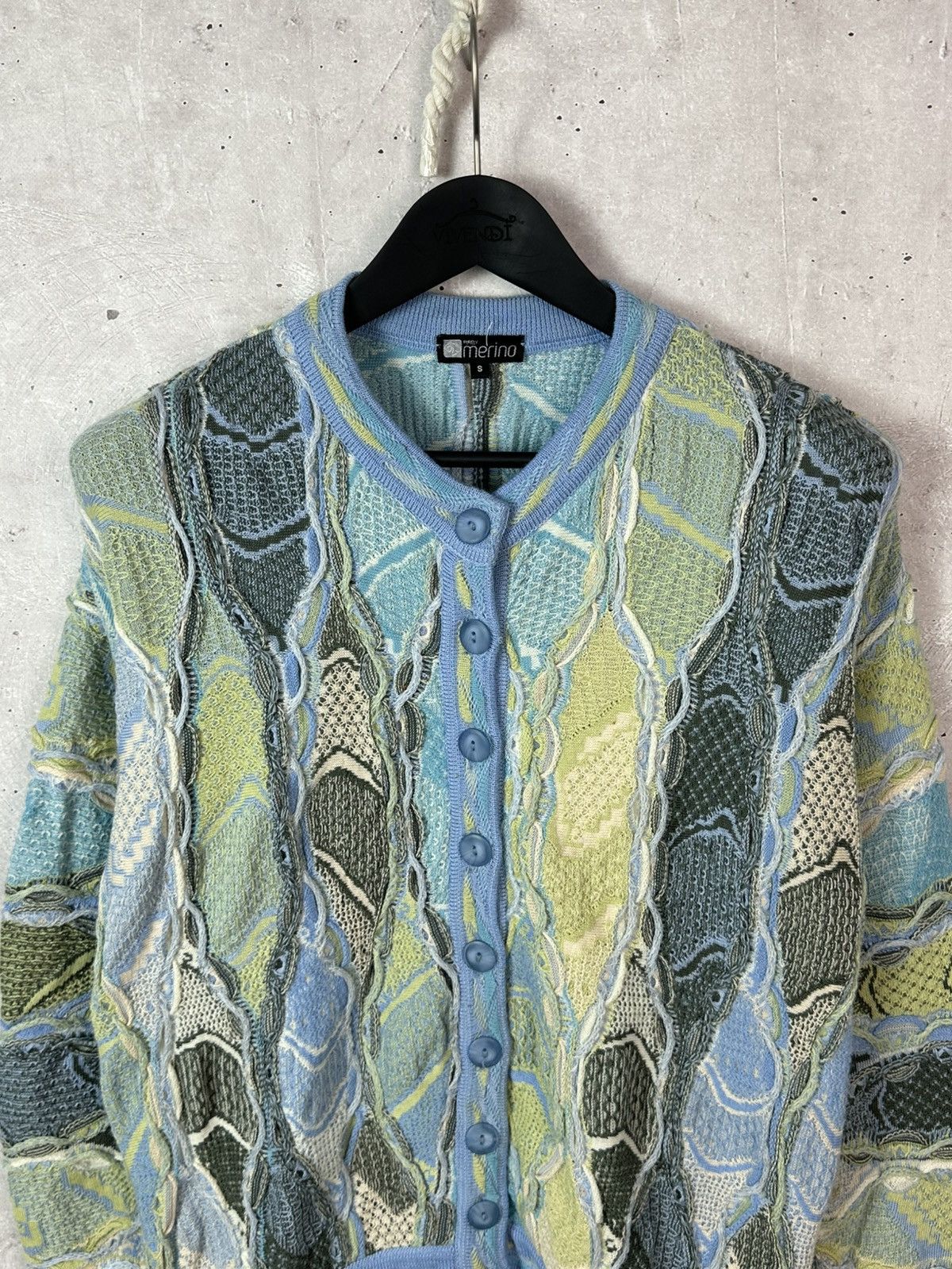 Vintage Vintage Coggi Style Wool Blue Knit Embroidered Cardigan Size US M / EU 48-50 / 2 - 2 Thumbnail