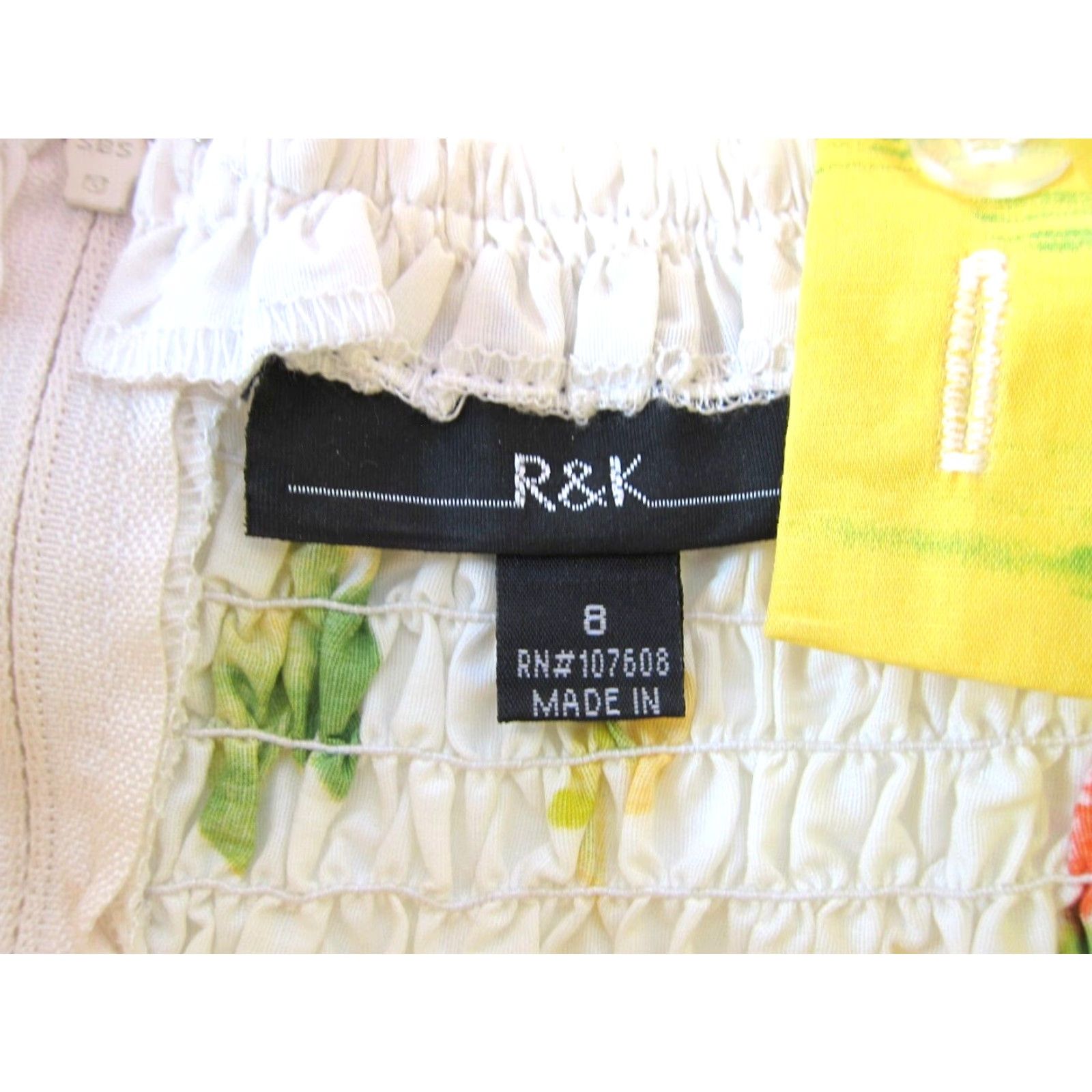 Vintage VINTAGE R&K Cotton Yellow Orange Green Floral Sheath Tank Sun Dress Women Size 8 Size M / US 6-8 / IT 42-44 - 4 Thumbnail