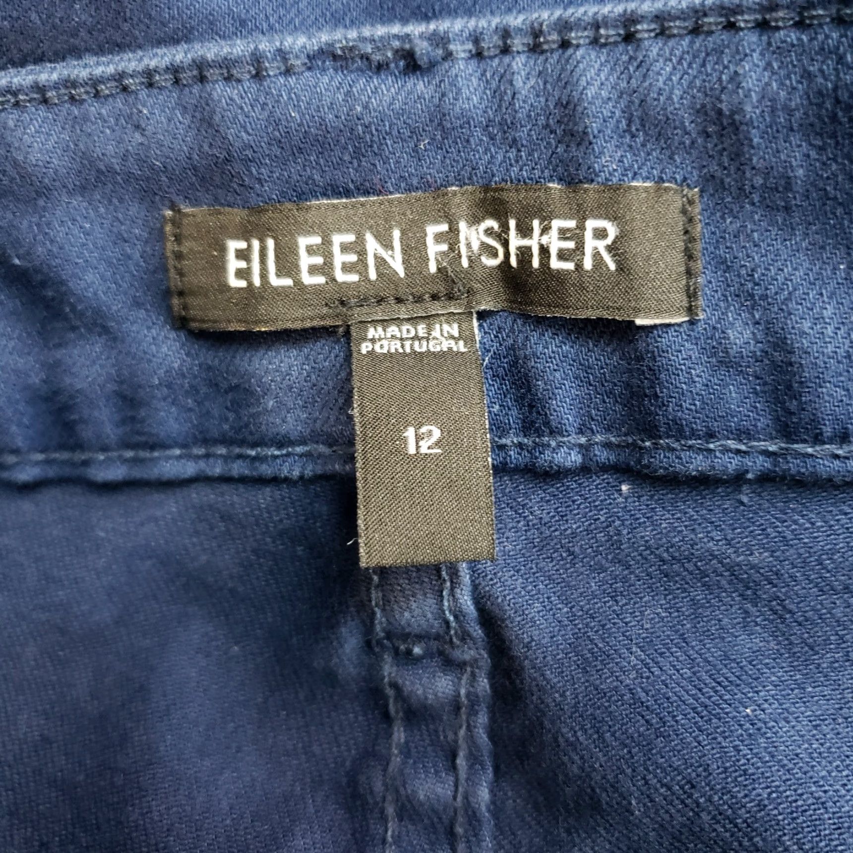 Eileen Fisher Eileen Fisher Womens Jeans Sz 12 Blue Mid Rise Cotton Denim Skinny 28in Inseam Mens? Size 34" / US 12 / IT 48 - 6 Thumbnail