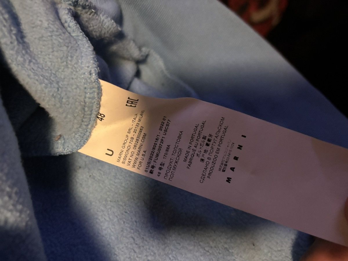 Marni Marni Tiger Logo Hooded Sweatshirt Cobalt Blue Size US M / EU 48-50 / 2 - 2 Thumbnail