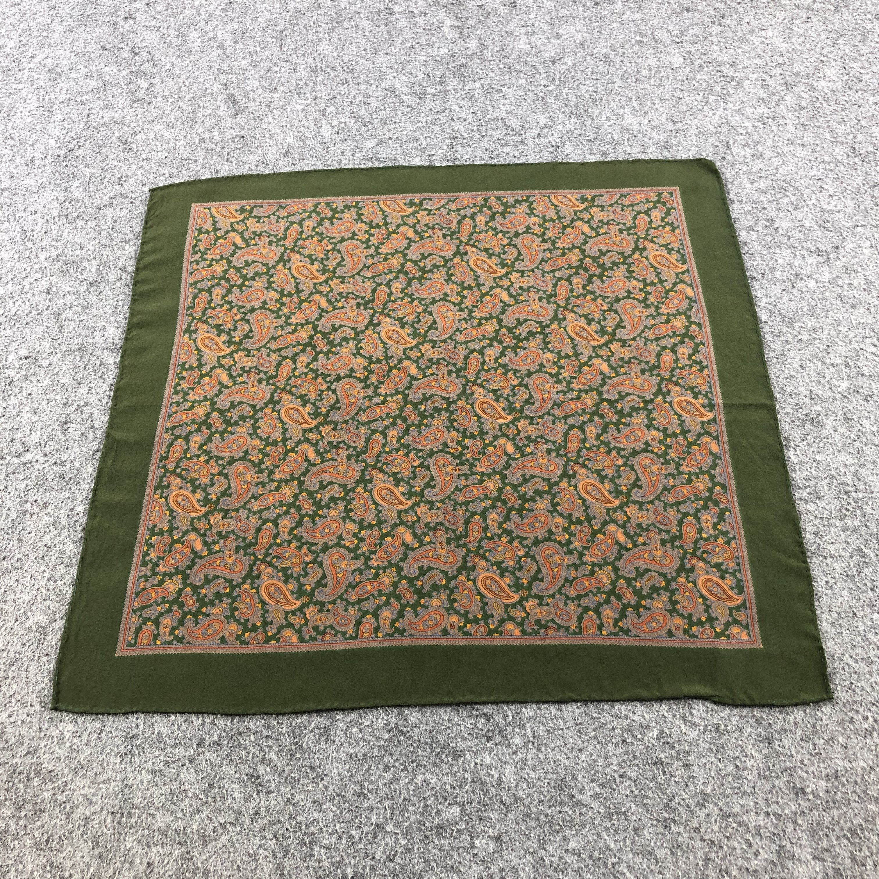 Vintage Paisley Silk Handkerchief Neckerchief Bandana H1346 Size ONE SIZE - 1 Thumbnail