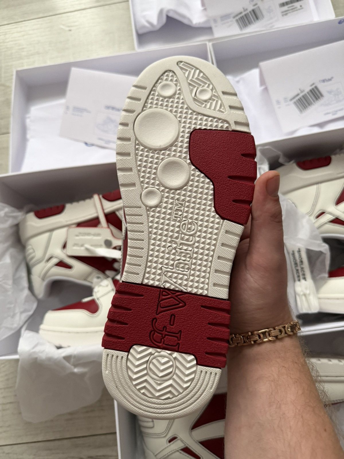 Off-White Off White Out Off Office Whute Burgundy Size US 9 / IT 39 - 7 Thumbnail