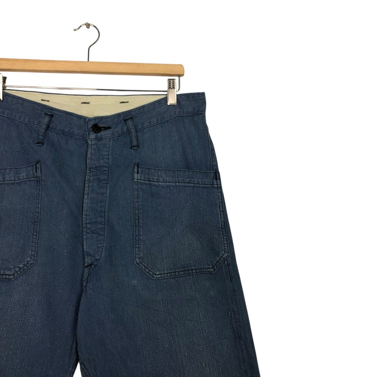 Japanese Brand 🔥VINTAGE CANTON OVERALLS PANTS INDIGO UNION MADE Size US 34 / EU 50 - 8 Thumbnail