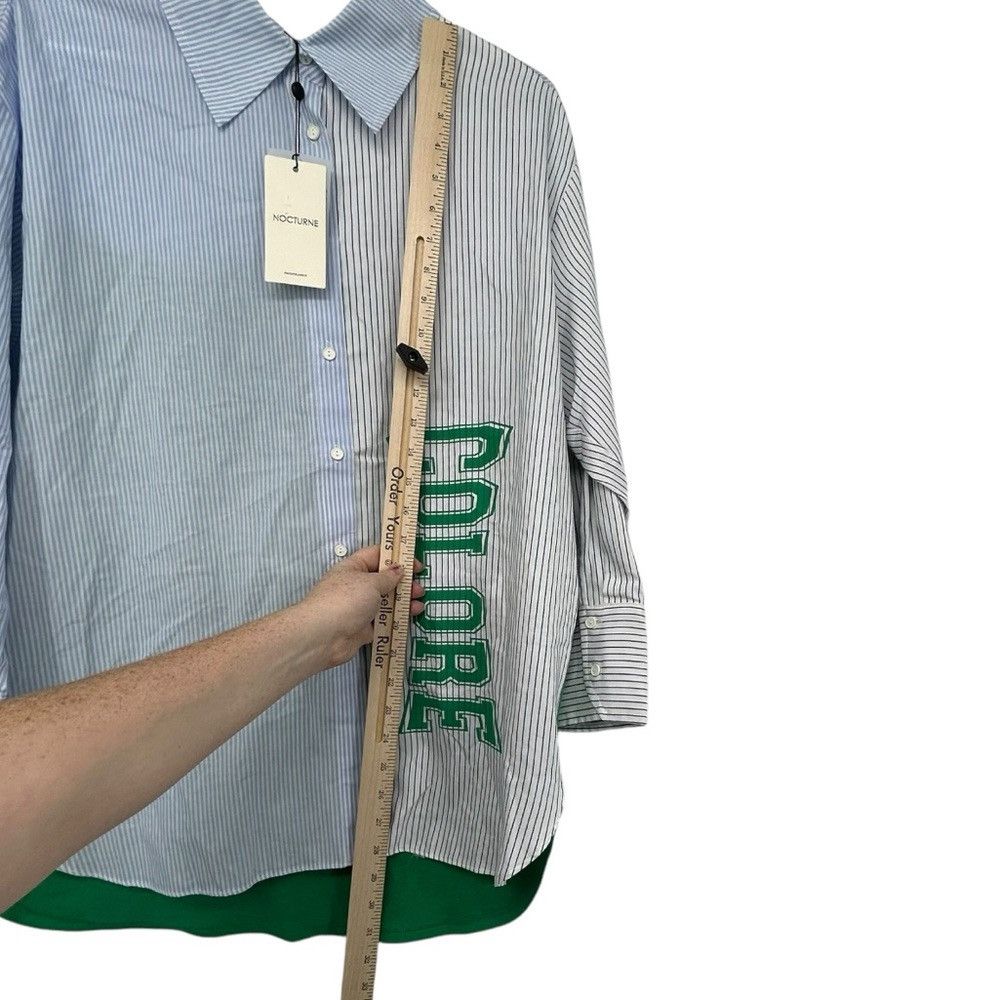 NOCTURNE NOCTURNE PRINTED DETAILED GARNISH SHIRT STRIPED OVERSIZED Size S / US 4 / IT 40 - 4 Thumbnail