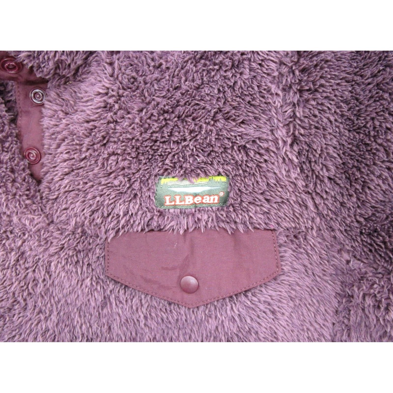 Vintage L.L. Bean Fleece Pullover Sweater Women's XS Purple Long Sleeve Mock Neck Cozy Classic Outdoor Slim Pullover" Size XS / US 0-2 / IT 36-38 - 3 Thumbnail