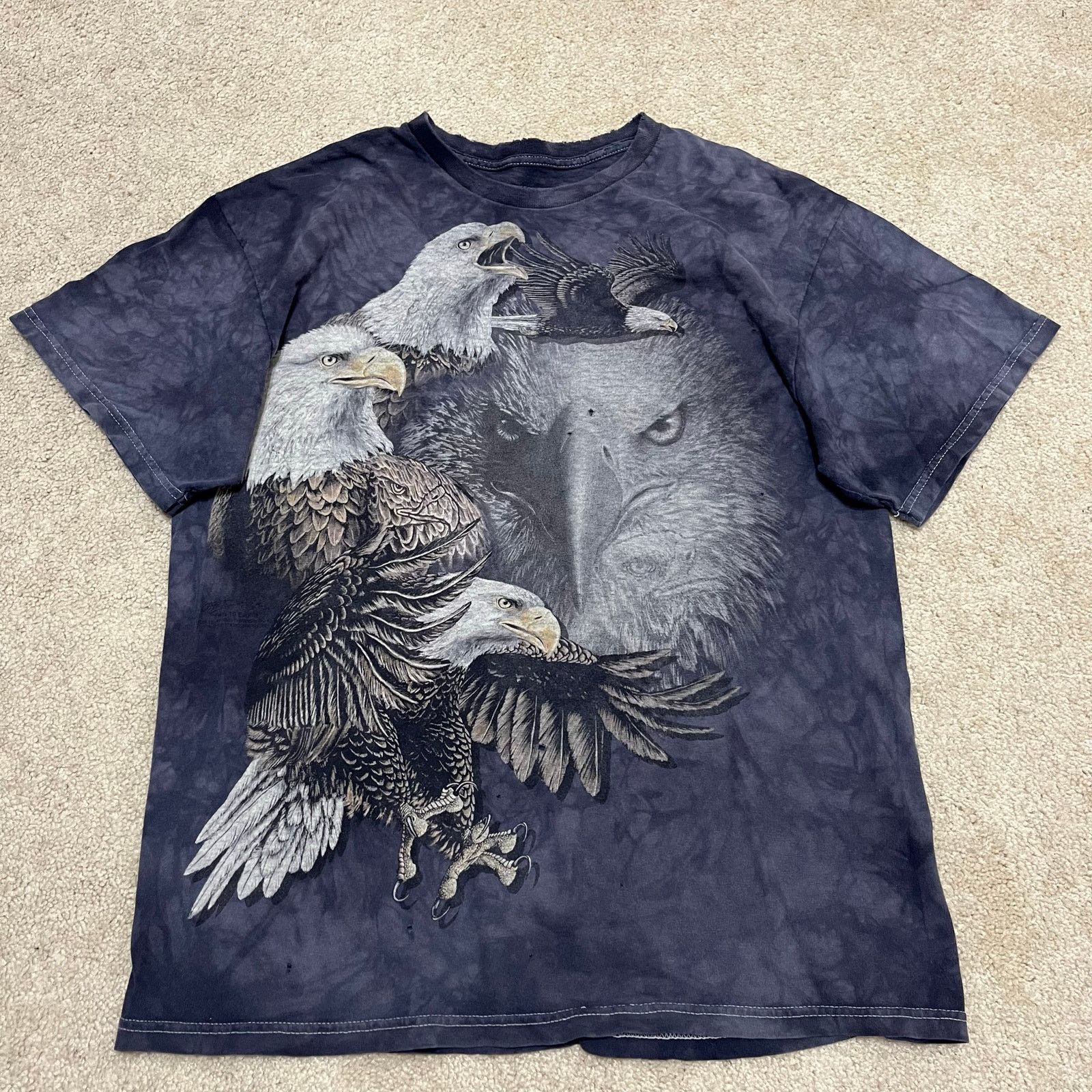 The Mountain Vintage Bald Eagle Graphic Tee All Over Print Large Size US L / EU 52-54 / 3 - 1 Thumbnail