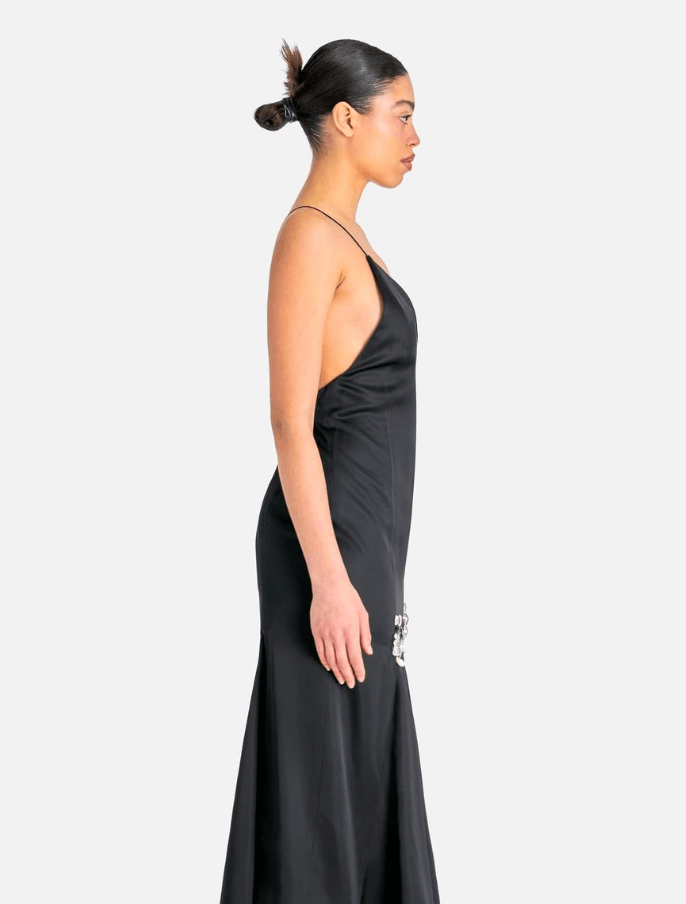 Wales Bonner BNWT AW23 WALES BONNER JOSEPHINE HEAVY SATIN DRESS 40 Size S / US 4 / IT 40 - 11 Thumbnail