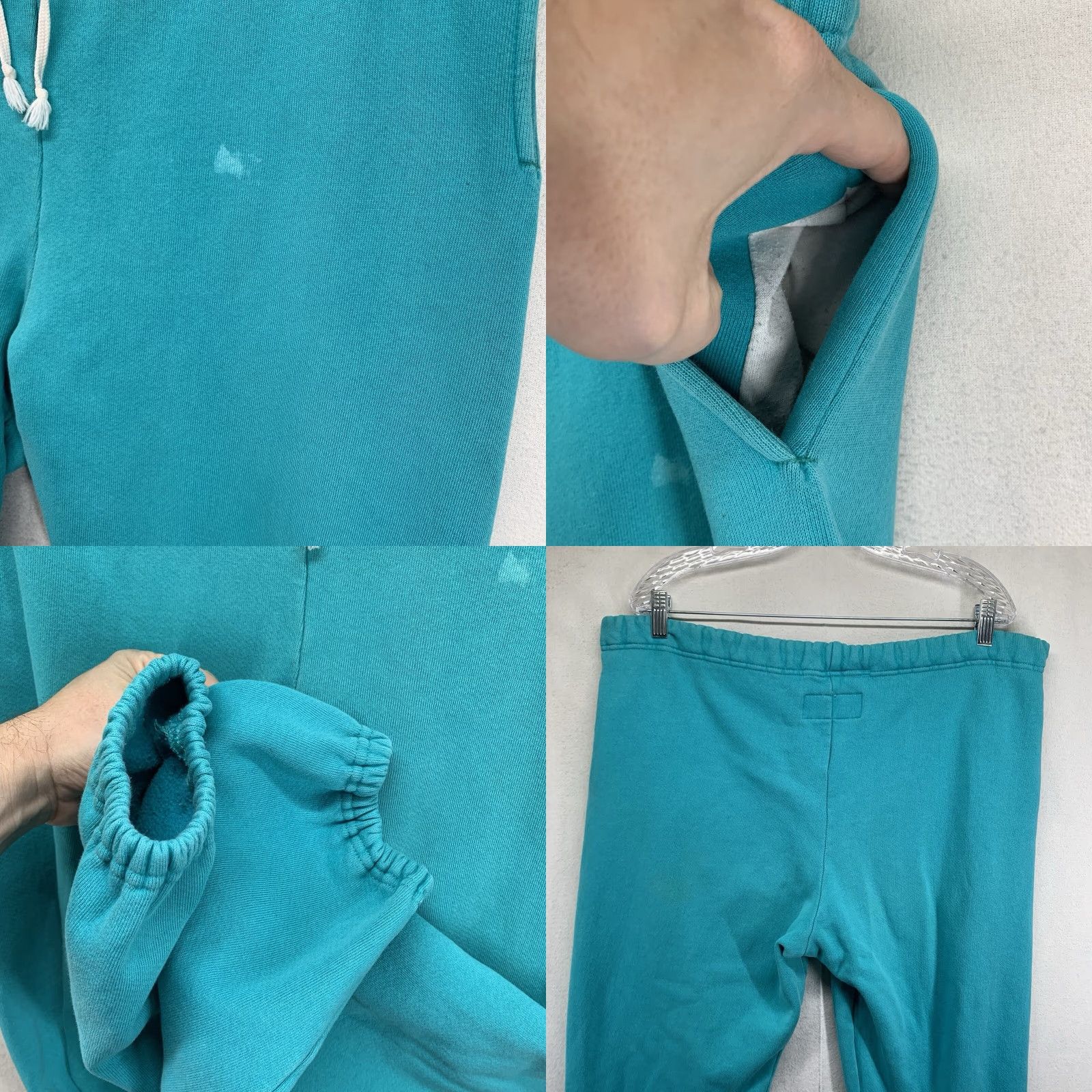 Russell Athletic VINTAGE Russell Athletic Sweatpants Unisex Adults Large Blue 40 in 29 in Athletic Tapered Drawstring Pockets Easy Care USA 80s 90s Sports Streetwear Size US 33 - 8 Thumbnail