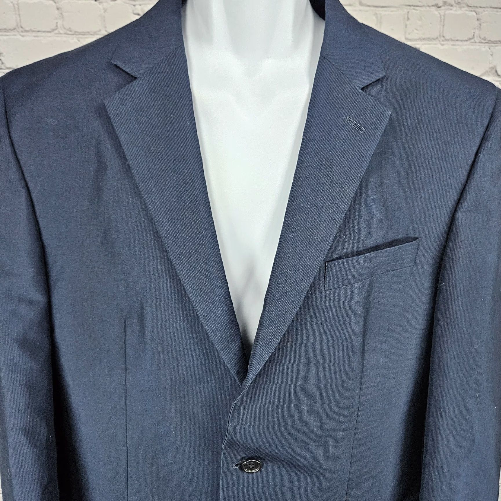 Doublet Andrew Fezza Navy 2 Button Double Vented Notch Blazer Sport Coat Jacket 42R Size 42R - 7 Thumbnail