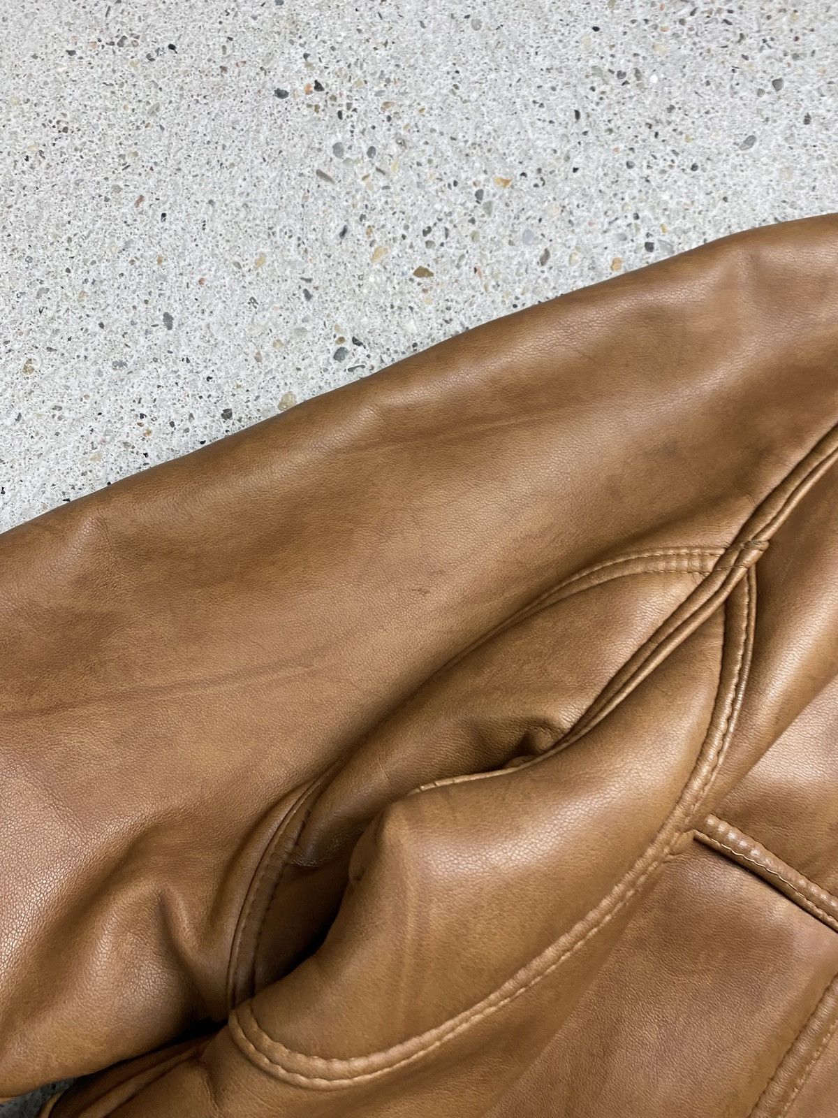 Vintage Shearling leather jacket brown vintage Size US XL / EU 56 / 4 - 14 Thumbnail