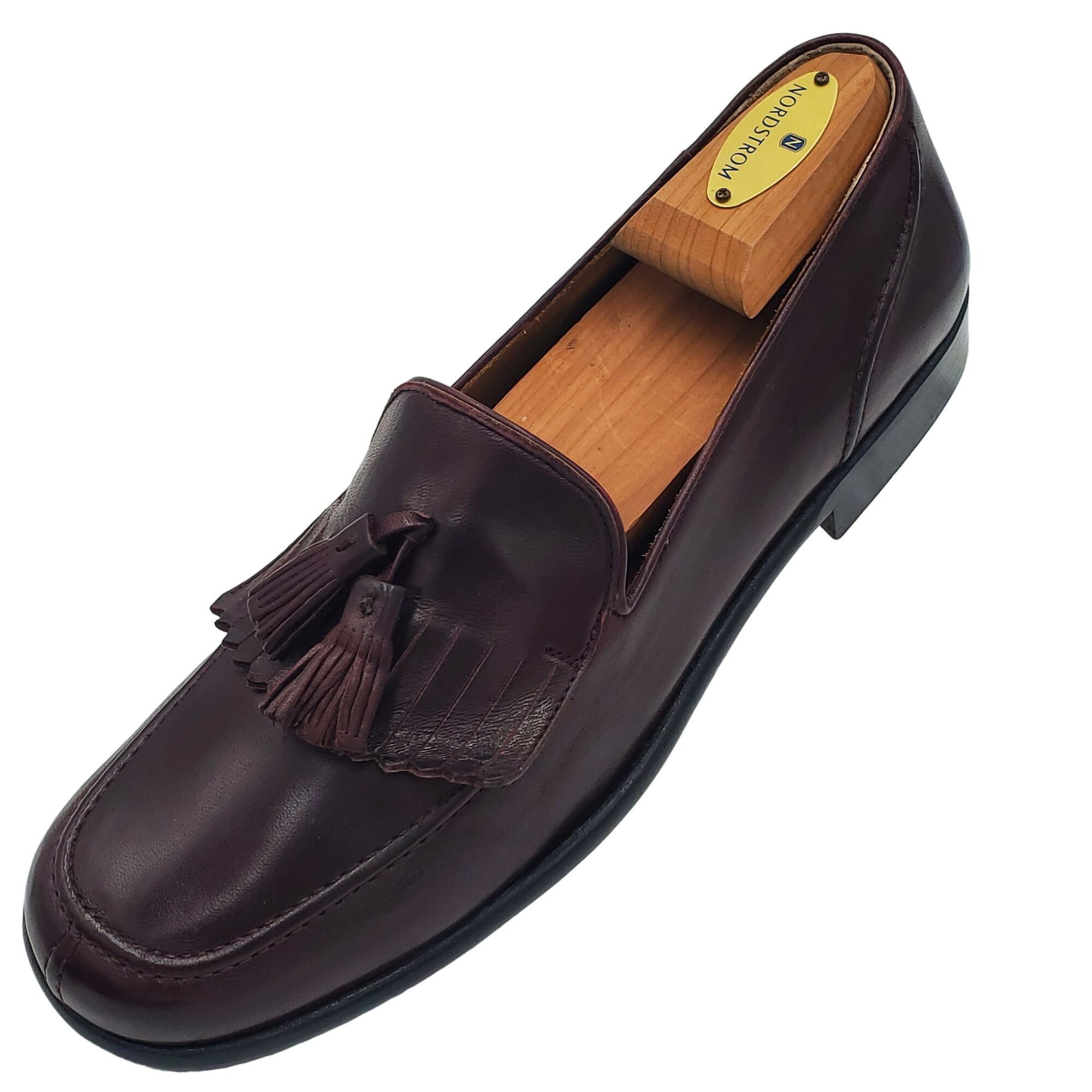 Cole Haan New Vintage Bragano Cole Haan mens 7 burgundy leather tassel Size US 7 / EU 40 - 10 Thumbnail