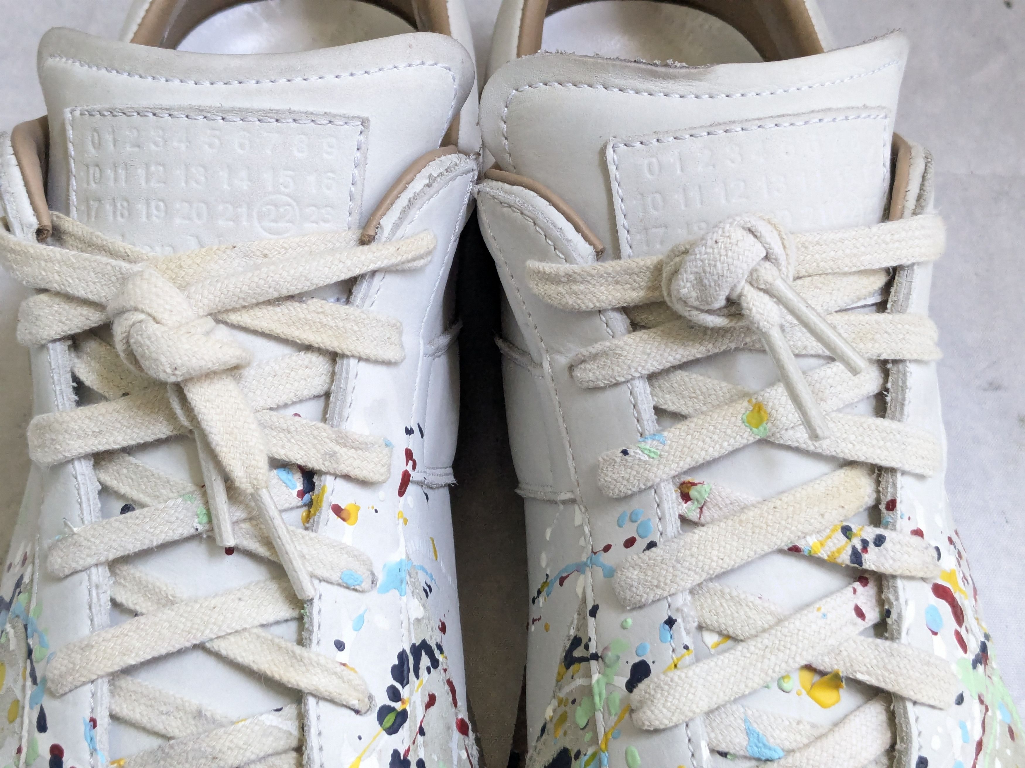 Maison Margiela Maison Margiela Replica GAT Paint Splatter 12 45 Low Top Gum Size US 12 / EU 45 - 5 Thumbnail