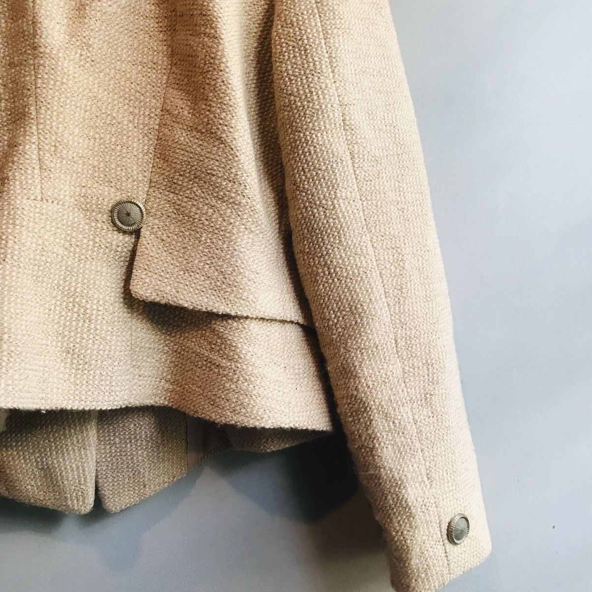 Designer × Vintage Line By Lynn Rosie Collar Crop Blazer Size M / US 6-8 / IT 42-44 - 7 Thumbnail